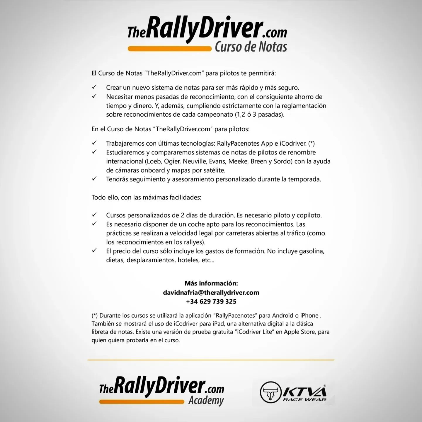 Therallydriver.com / Curso de Notas