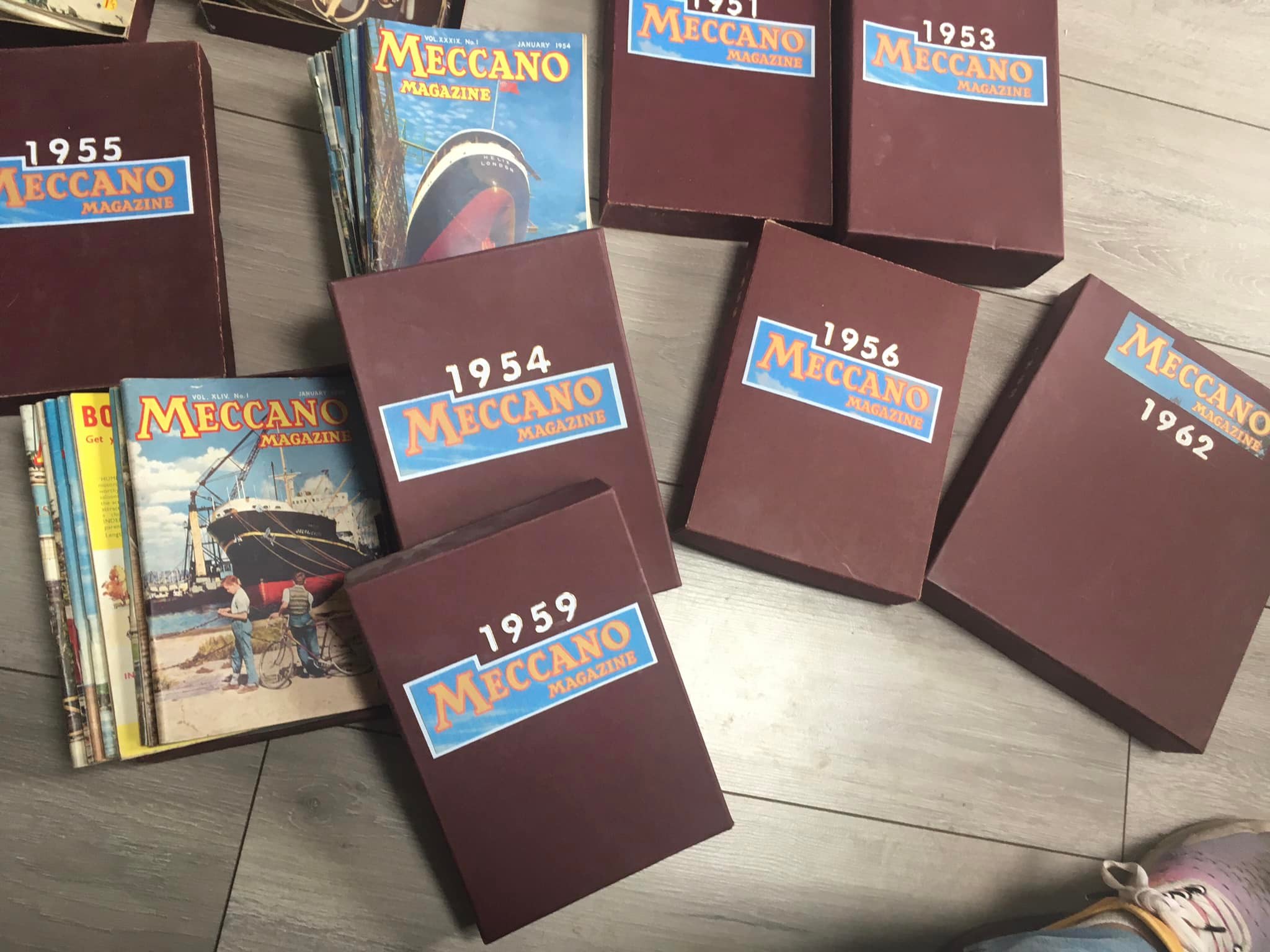 Meccano Magazine, about 150 copies from 1942-1960. Some complete