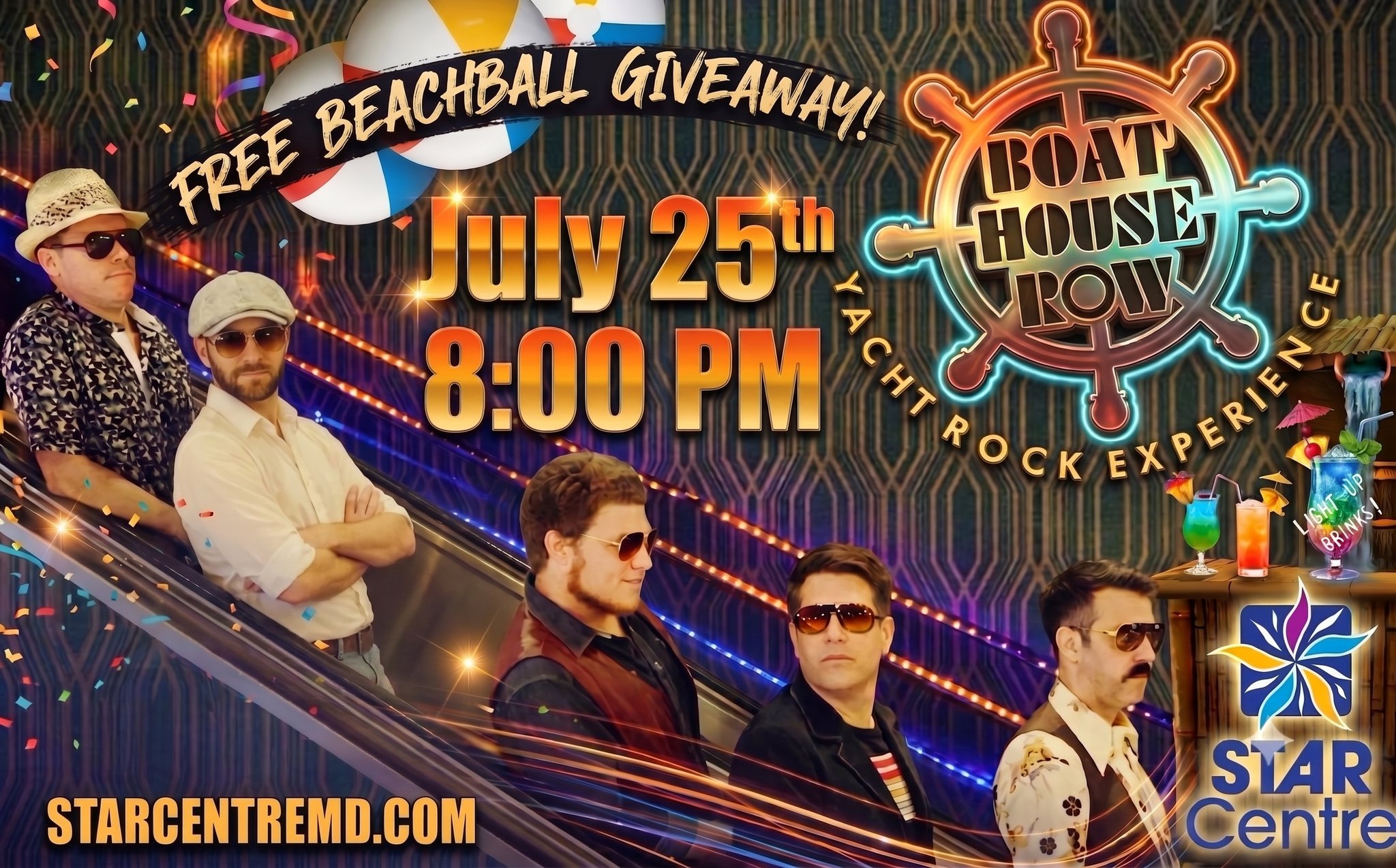 Boat House Row yacht rock concert at Star Centre
