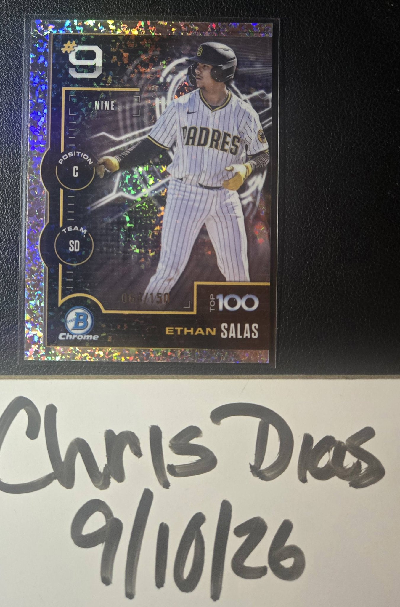 Ethan Salas 2025 Bowman Atomic Scouts Top 100 /150 auction ends 9/11