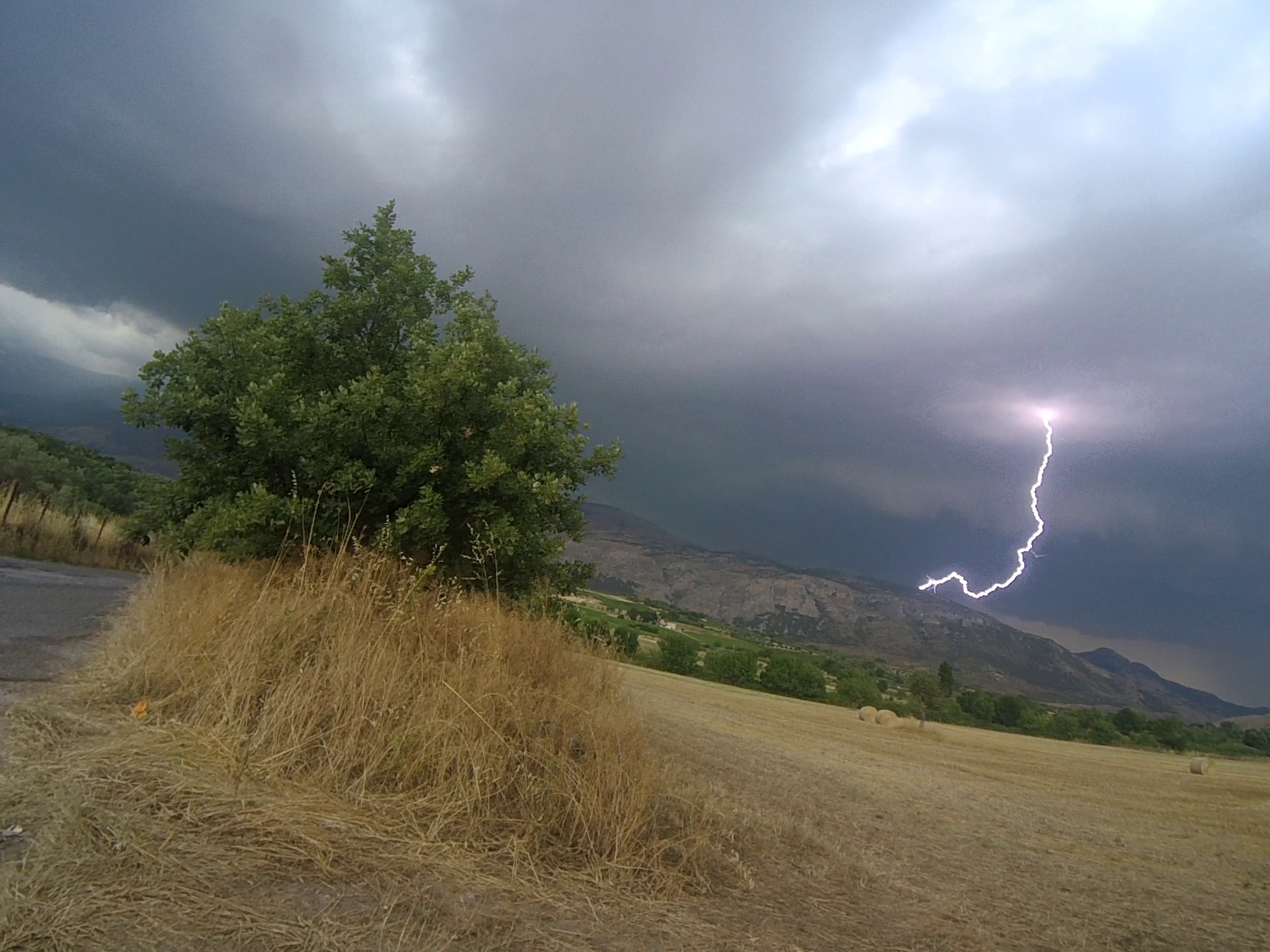 The powerful lightning bolt that struck near Trieste, Italy, last