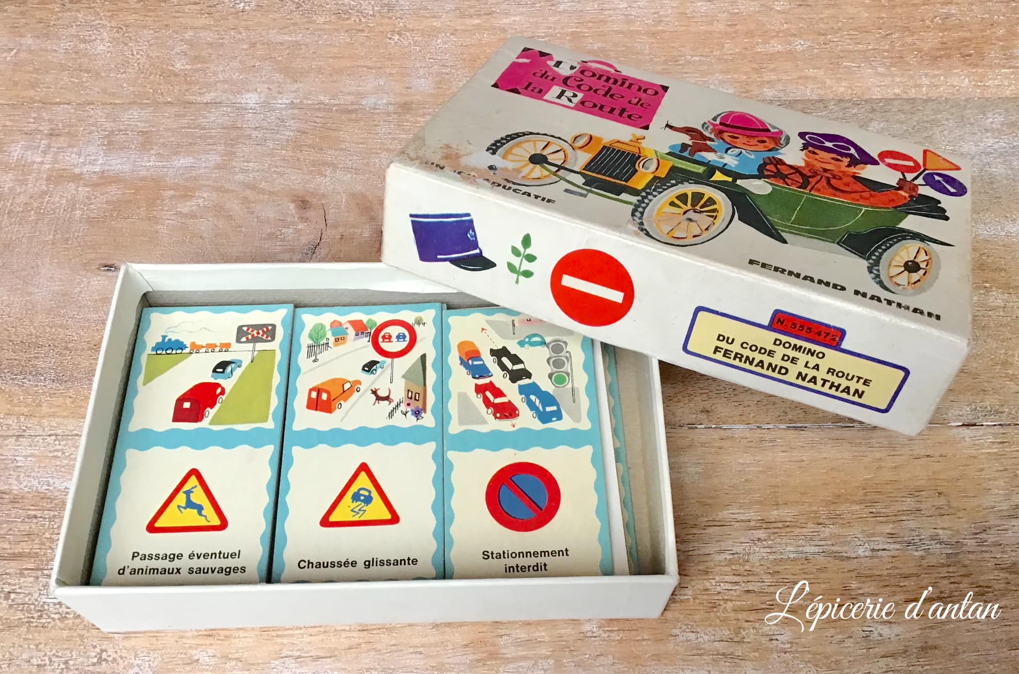 Jeu Vintage Domino Du Code Fernand Nathan 1979 - Éducatif Code De La Route (Occasion)