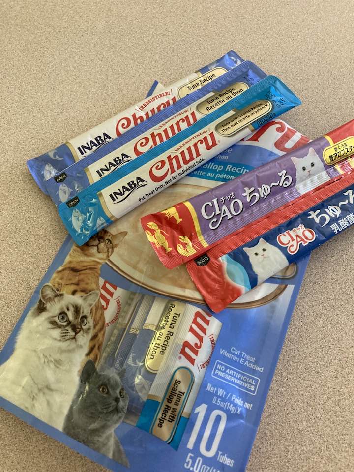 アメリカでも、いなばのちゅーるが買えるのですよ❣️これで日本からお