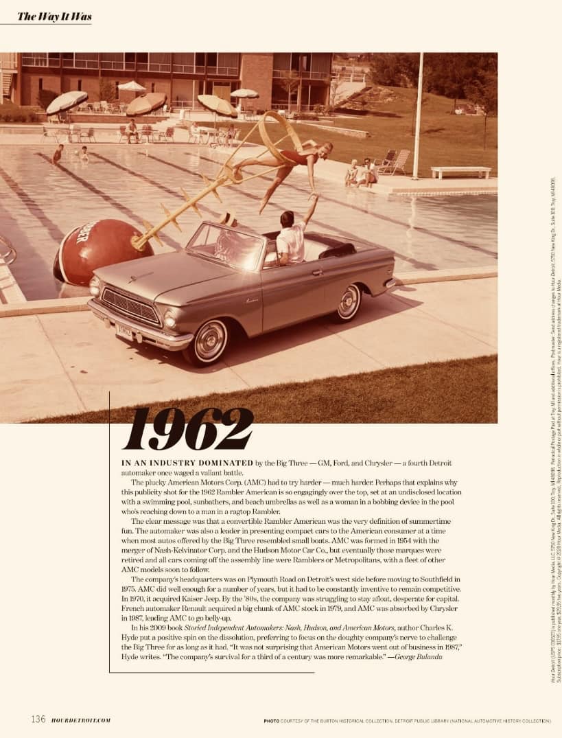 Vintage AMC Rambler American Convertible Ad from 1962