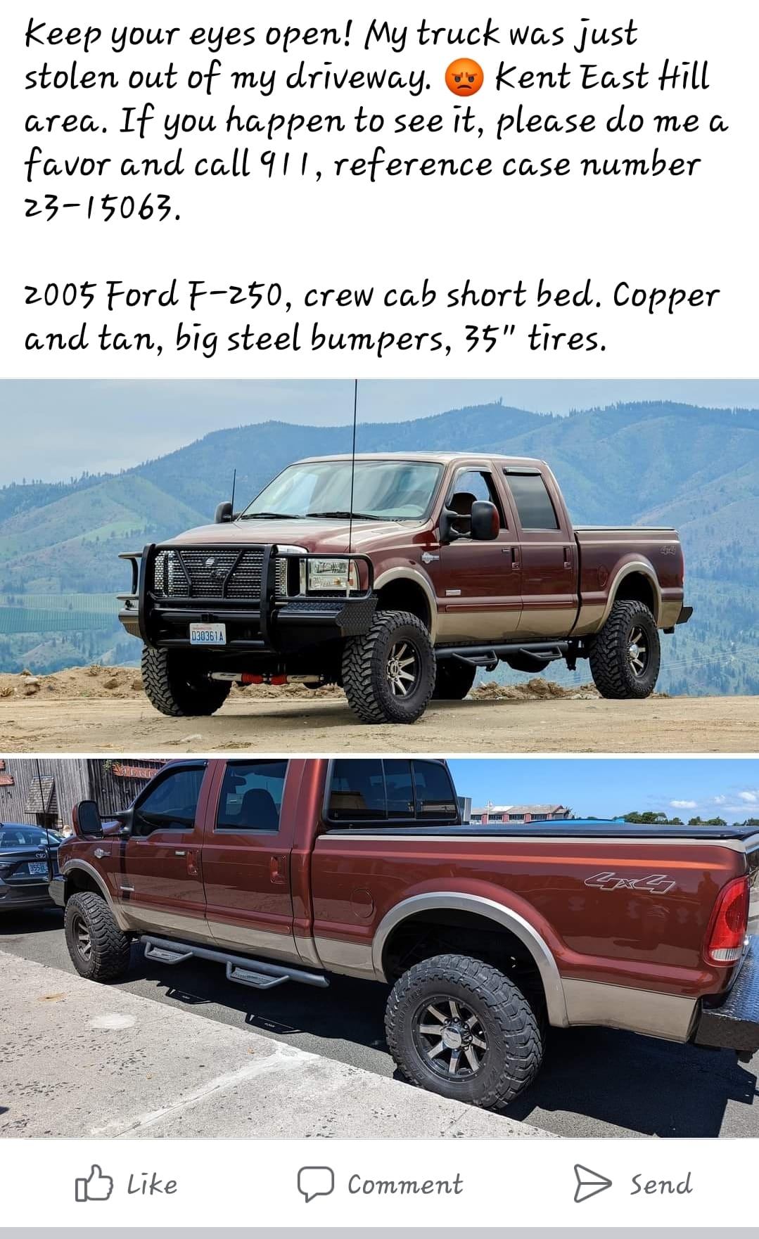 Stolen car in Kent, WA, 2006 Ford ZX5 hatchback