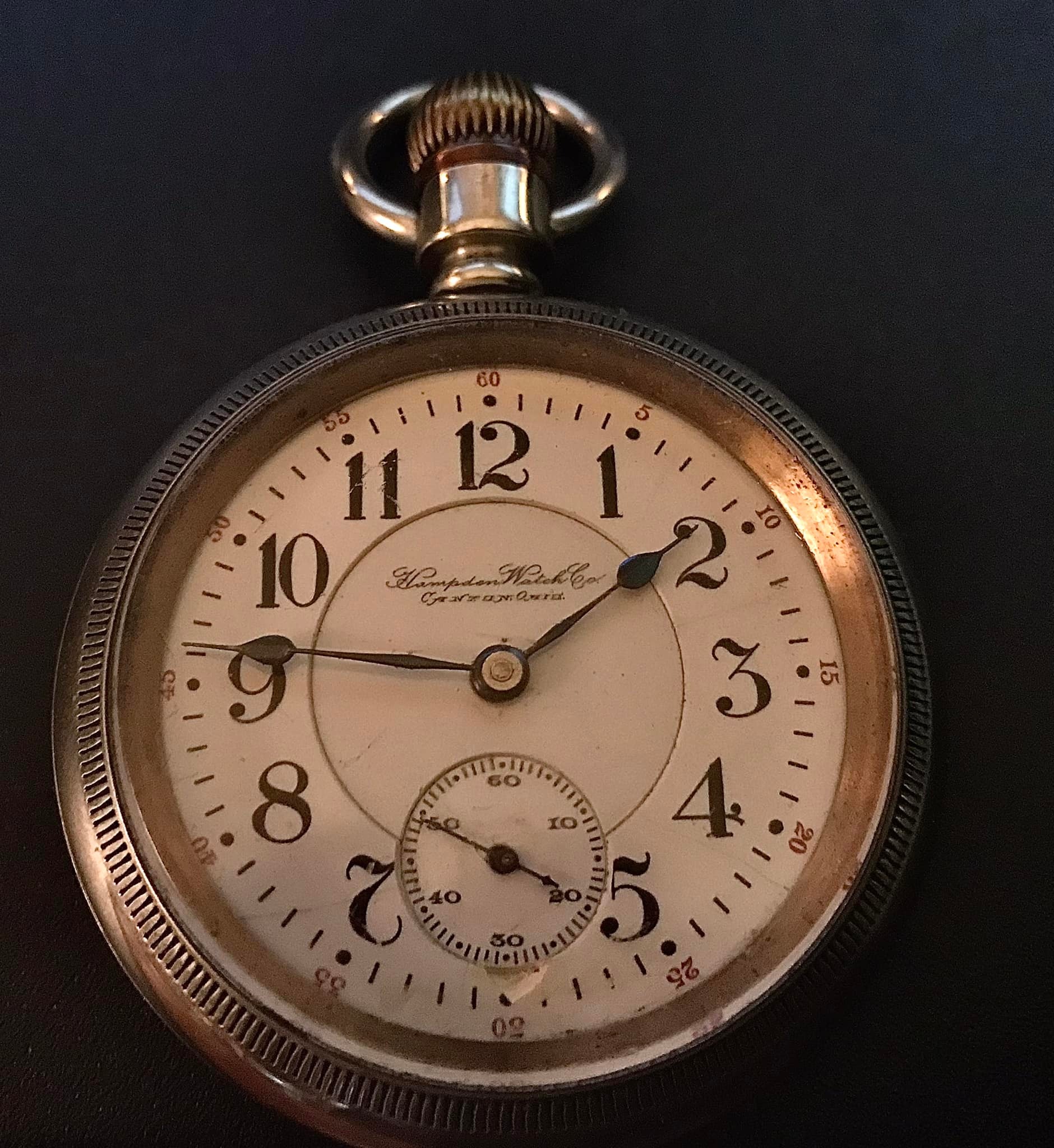 Any info on the Hampden pocket watch with Canton, Ohio printing?