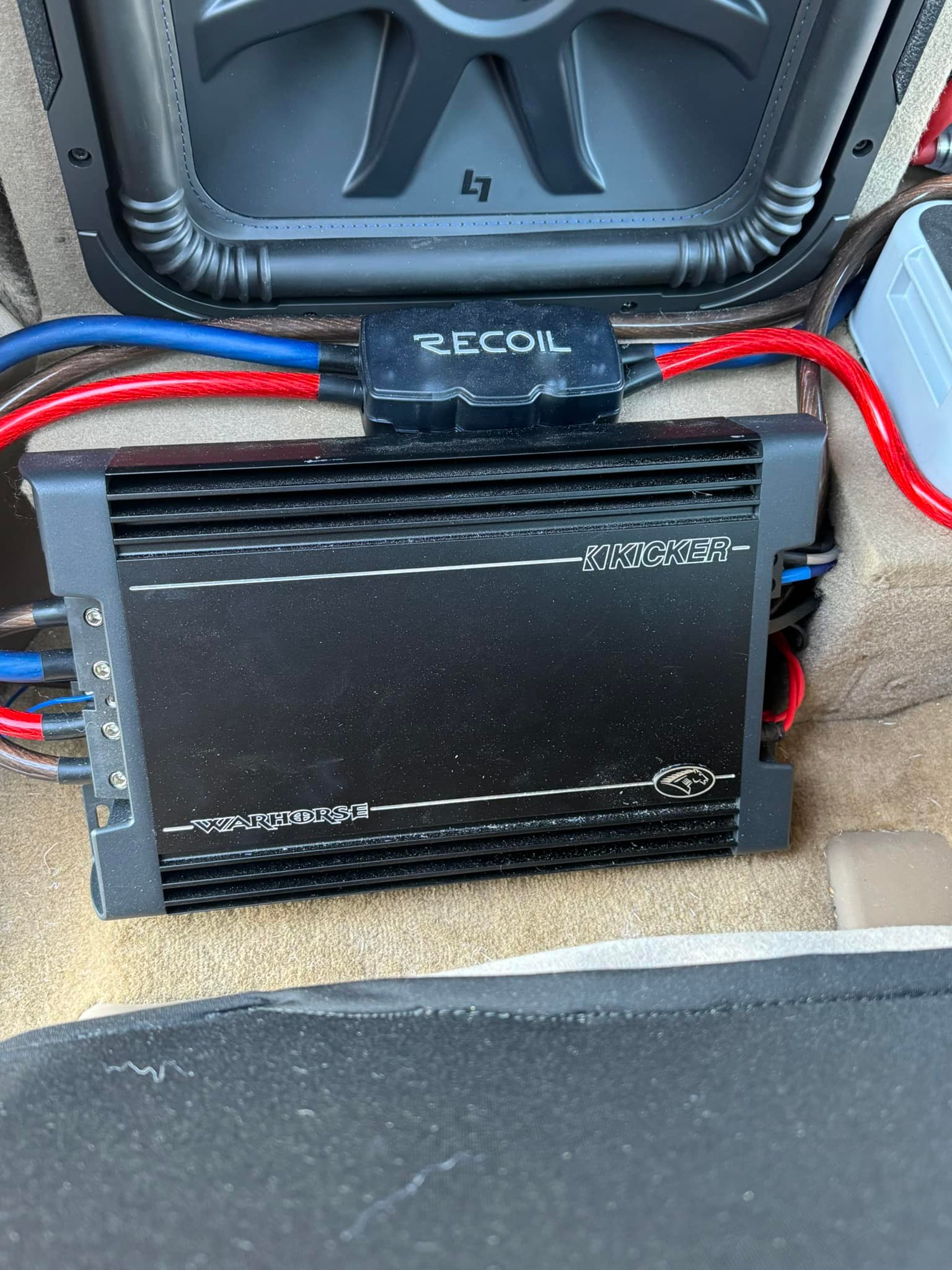 Kicker Warhorse WXA3600.1 amplifier in Beaumont TX