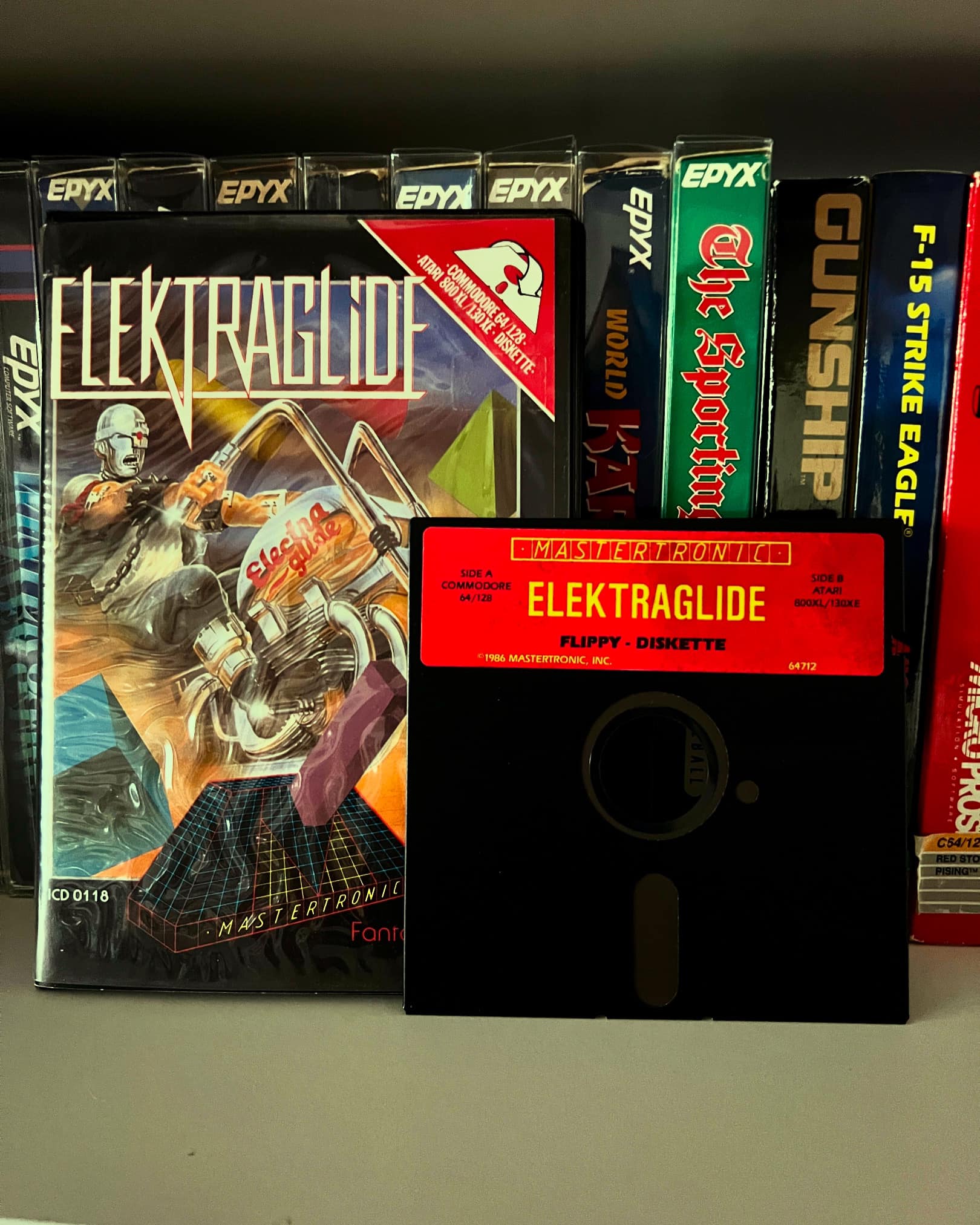 Two C64 floppy games in there