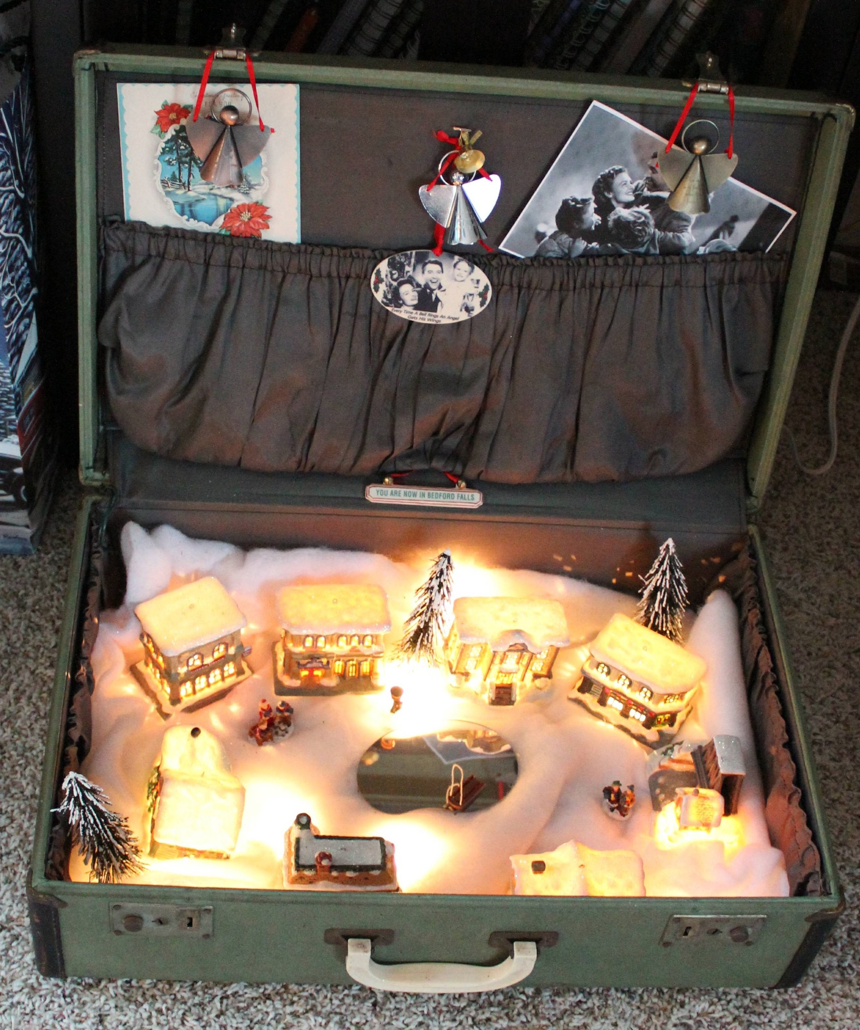 It's a Wonderful Life village display with signed ornament and artwork