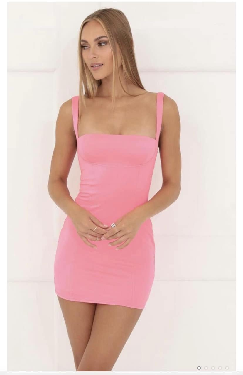 windsor pink hoco dress Glam Princess Lace-Up Sequin Mini Pink hoco dress worn once