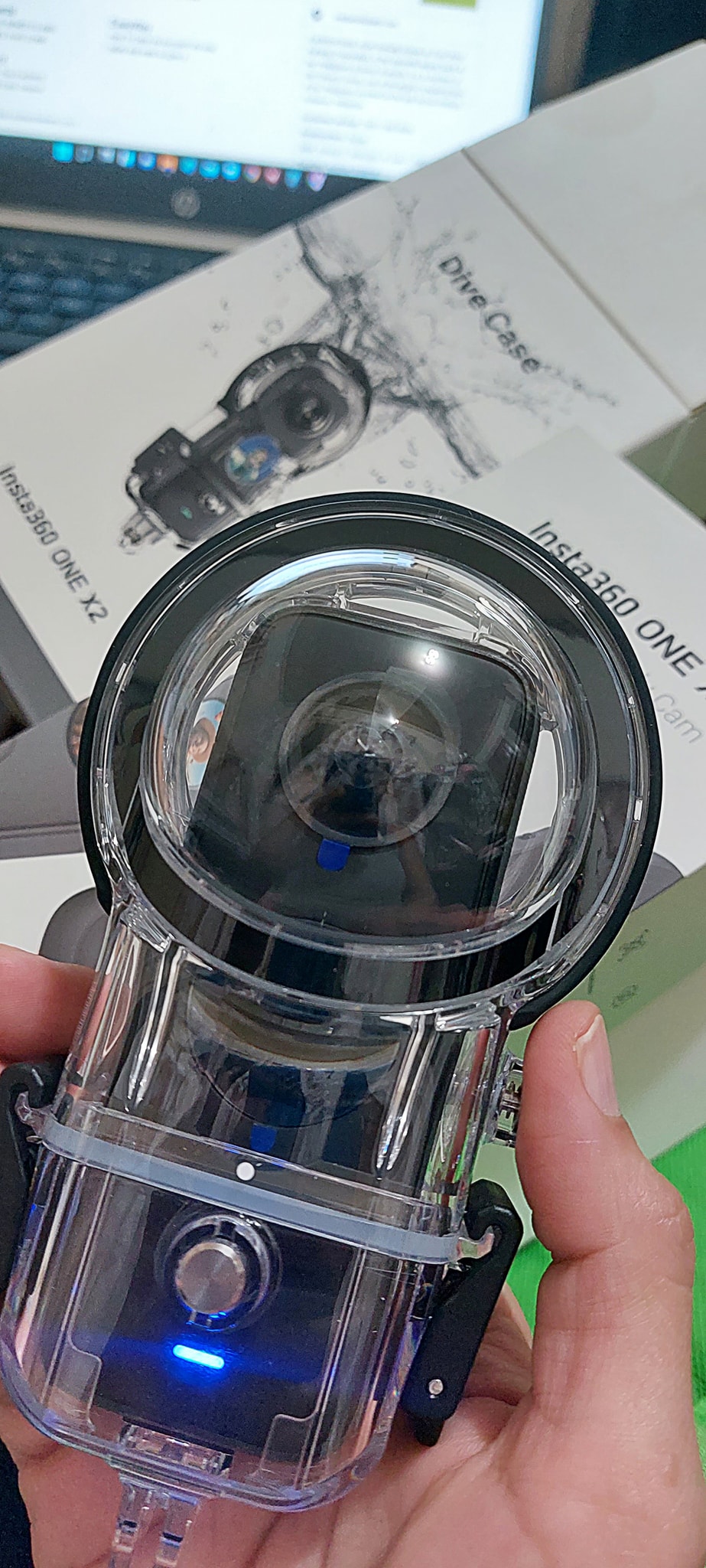 Is Insta360 One X2 dive case made of acrylic?