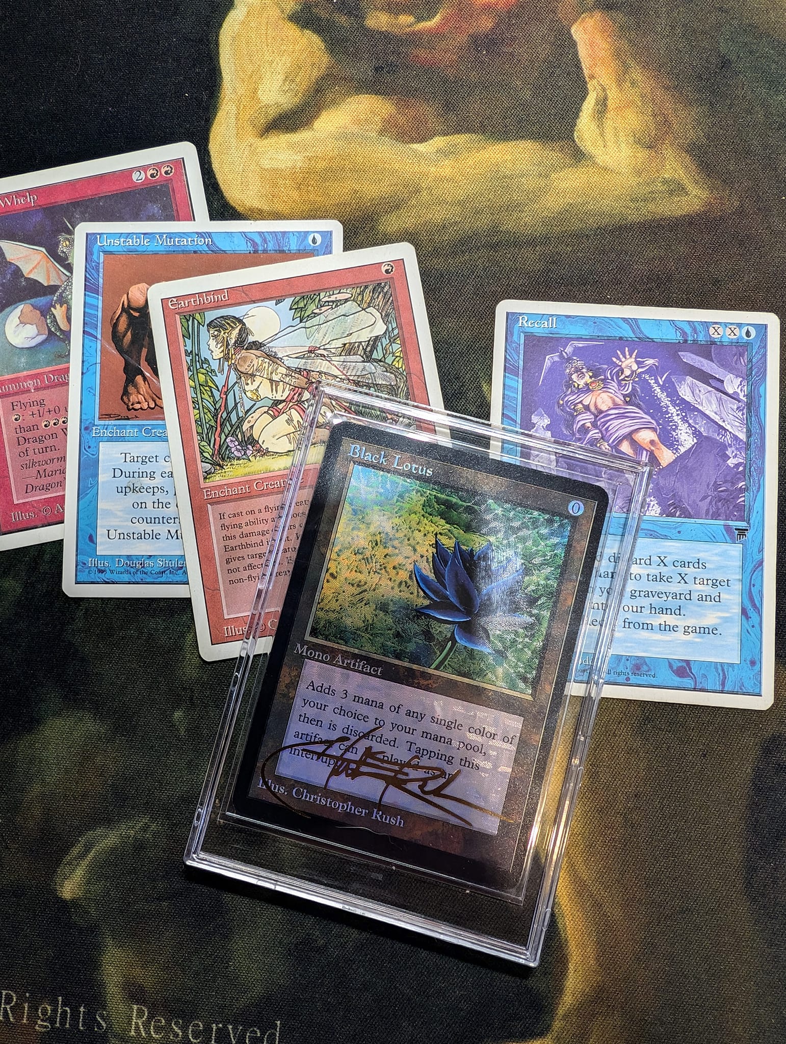 What is the story behind the signed foil black lotus?