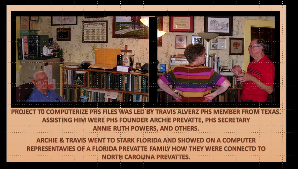 Prevatt-e Family Group | **HISTORY: A PROJECT TO COMPUTERIZE PHS FILES ...