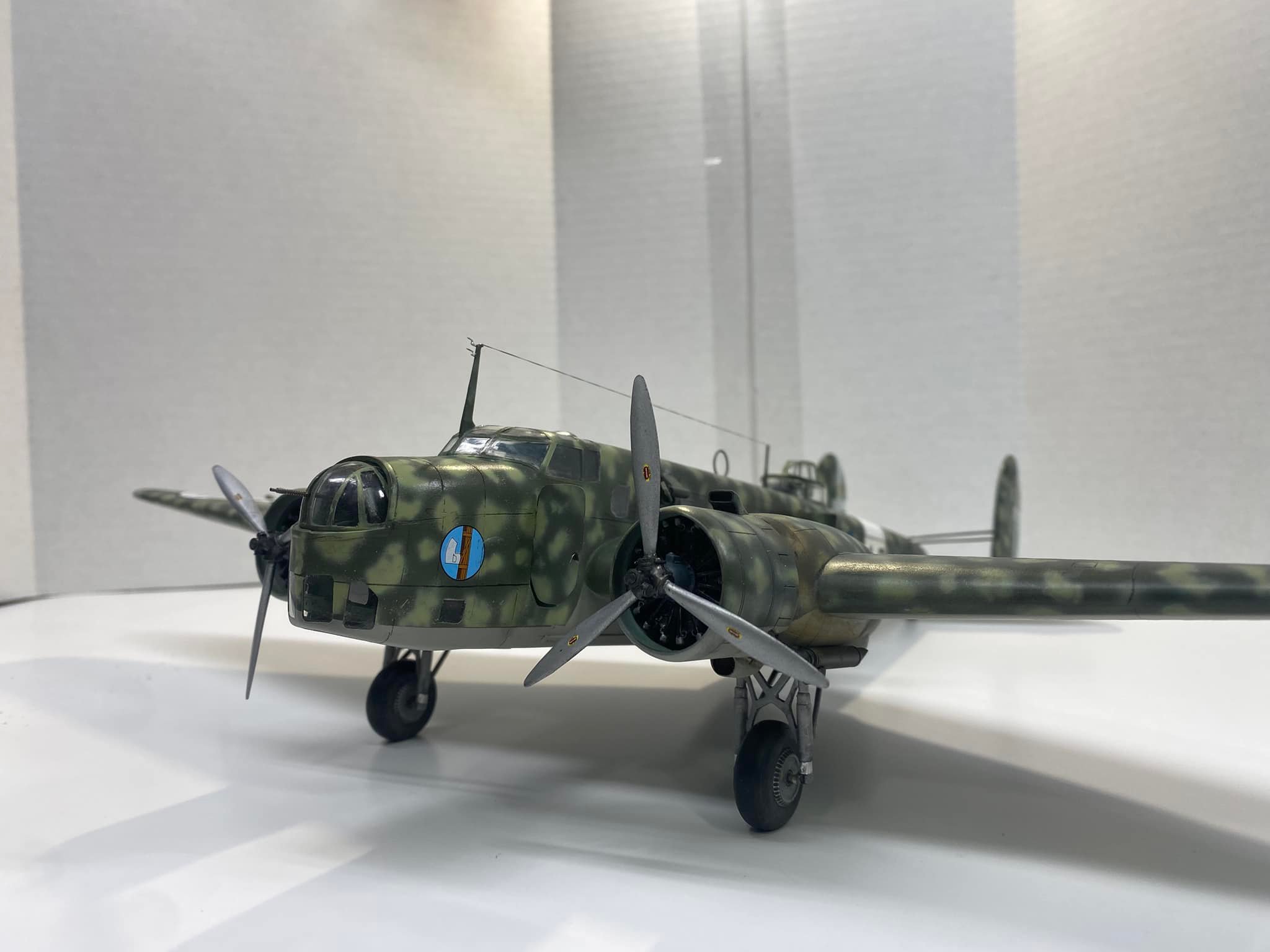 Fiat BR 20 model in 1/48 scale with squadron motif