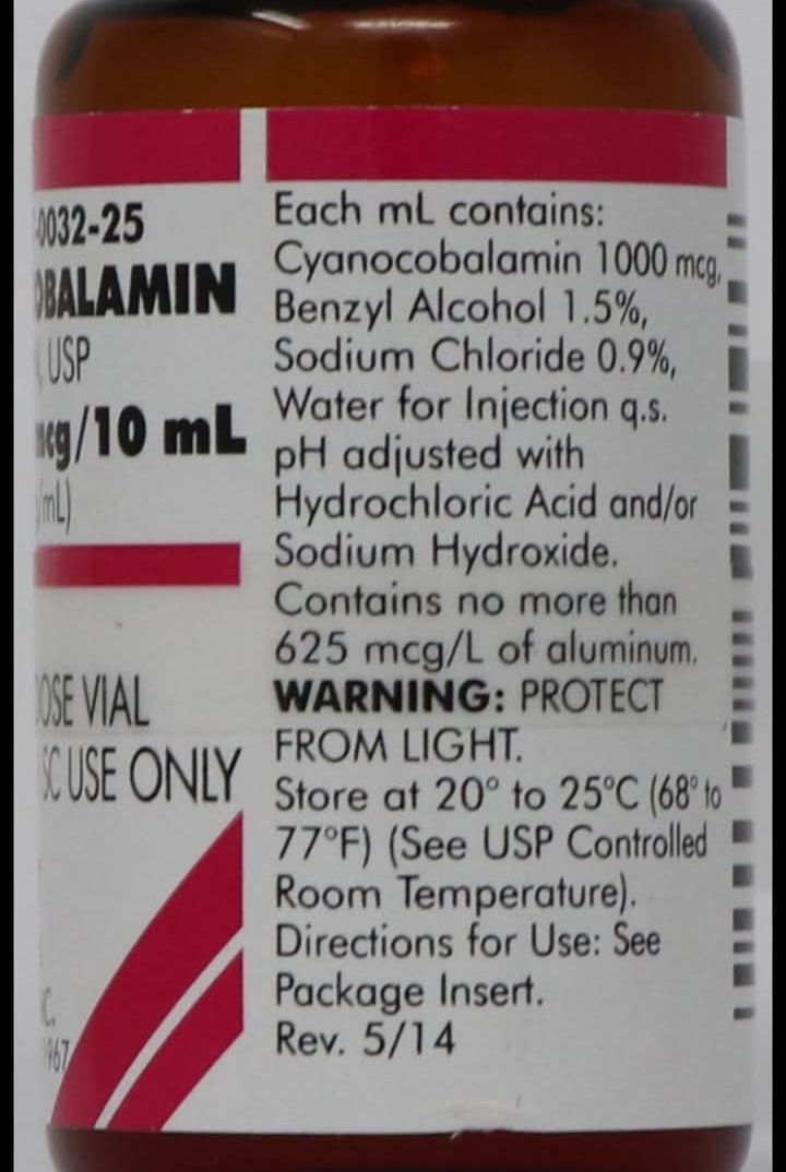 Is there aluminum in B12 shots?