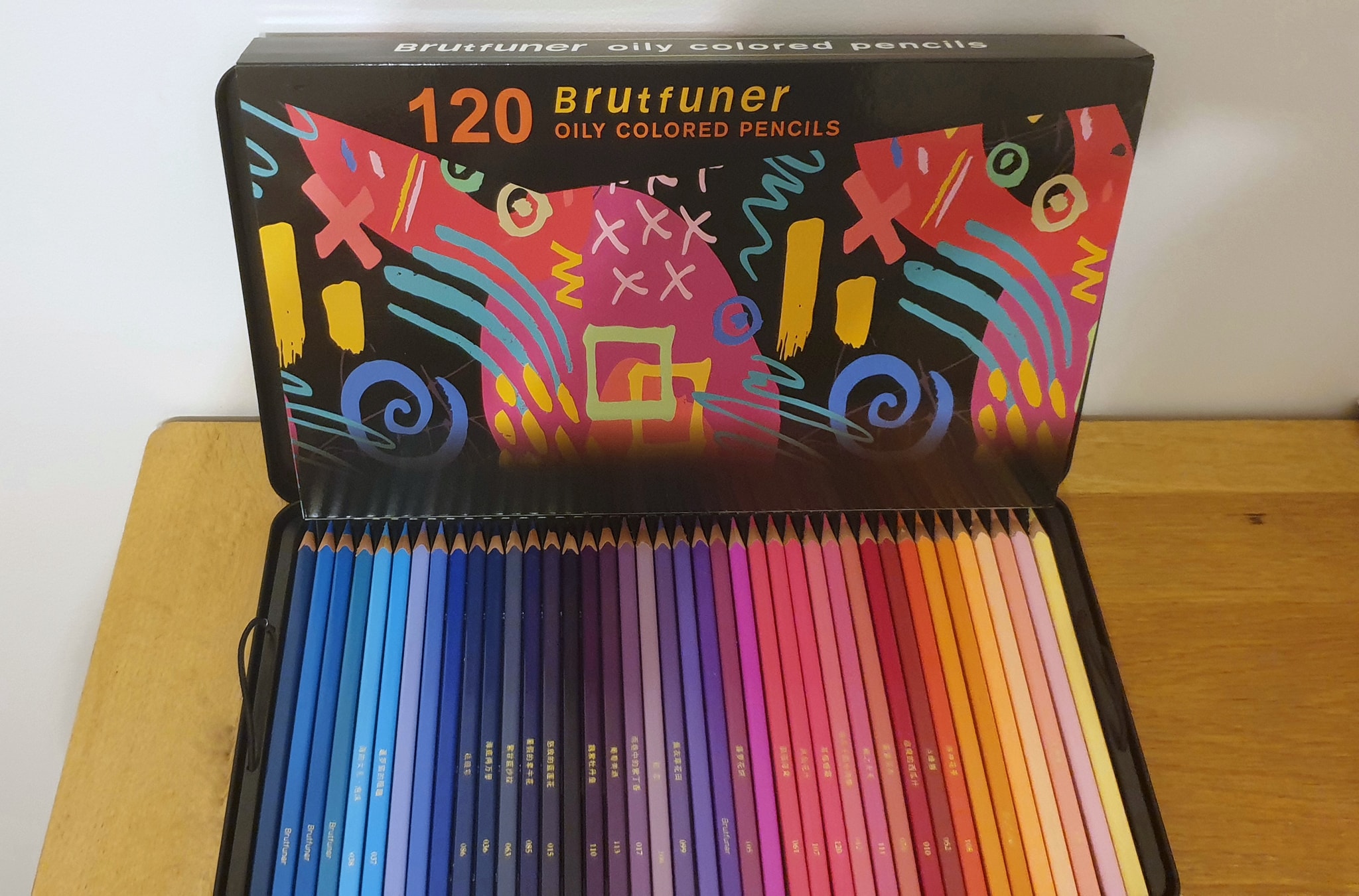 Did a swatch sheet for 72 ct Brutfuner Metallic pencils. Hope you 