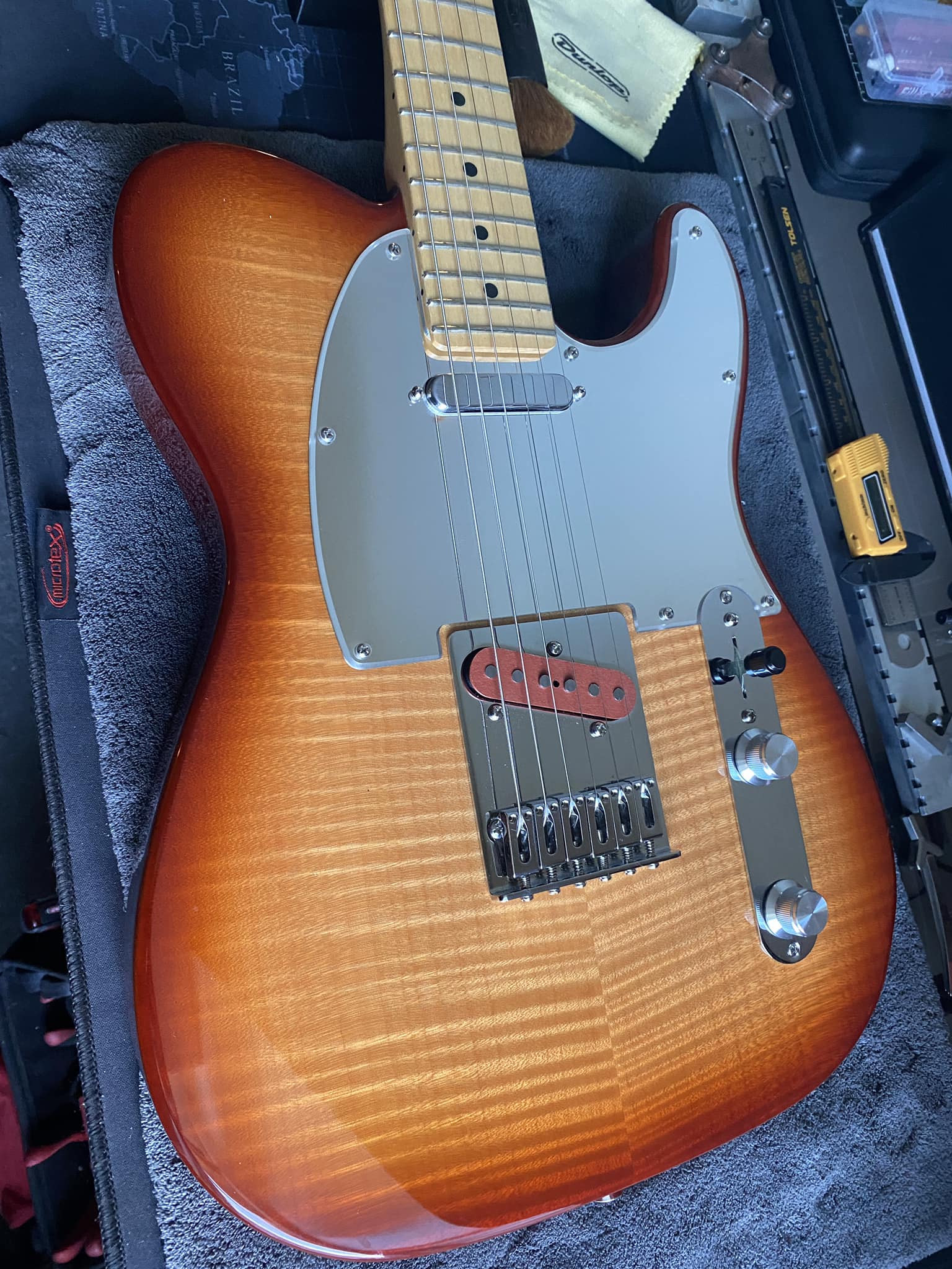 Battipenna Per Chitarra Telecaster – Crema Chiara 8 Fori, Dopo Mercato