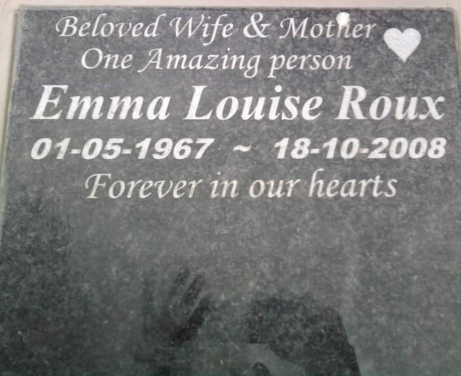 In loving memory of Emma Roux