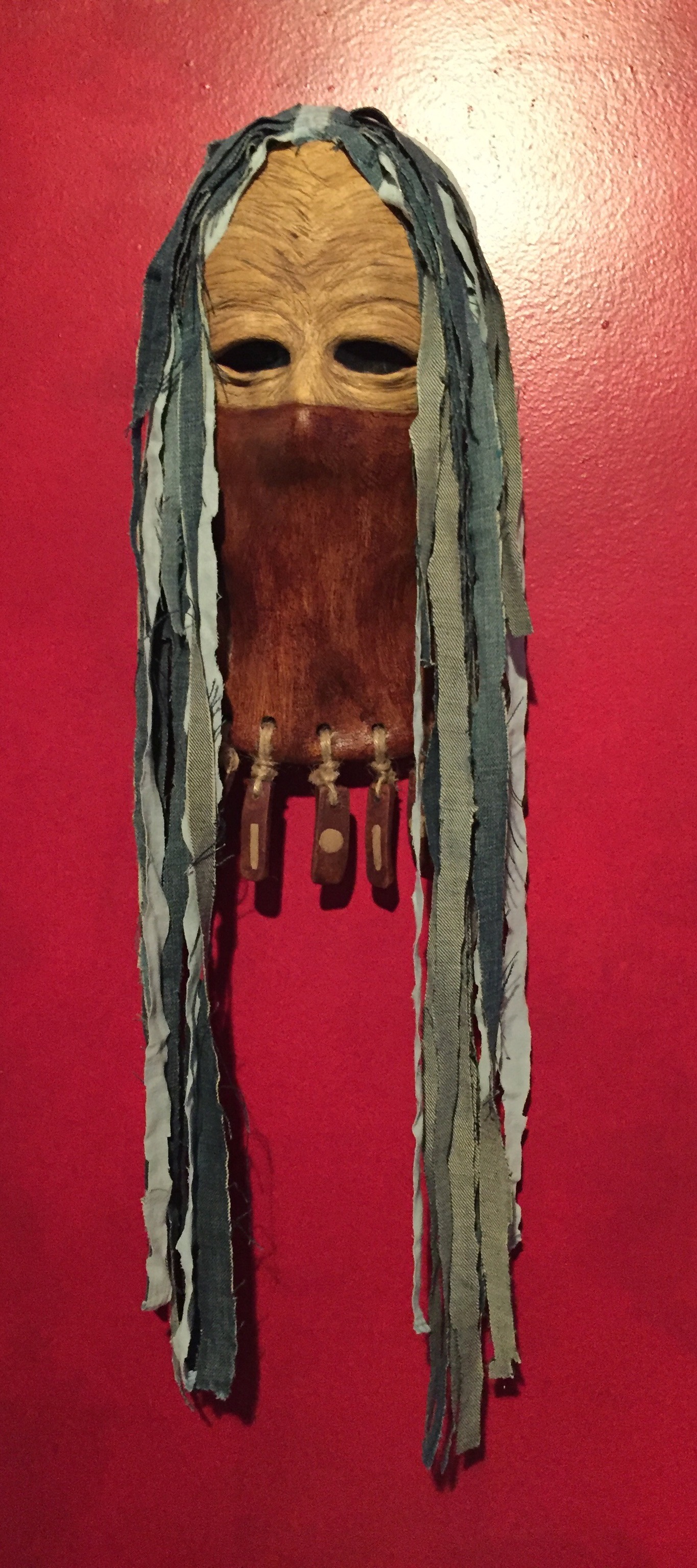 Denim mask made for dinner with friends