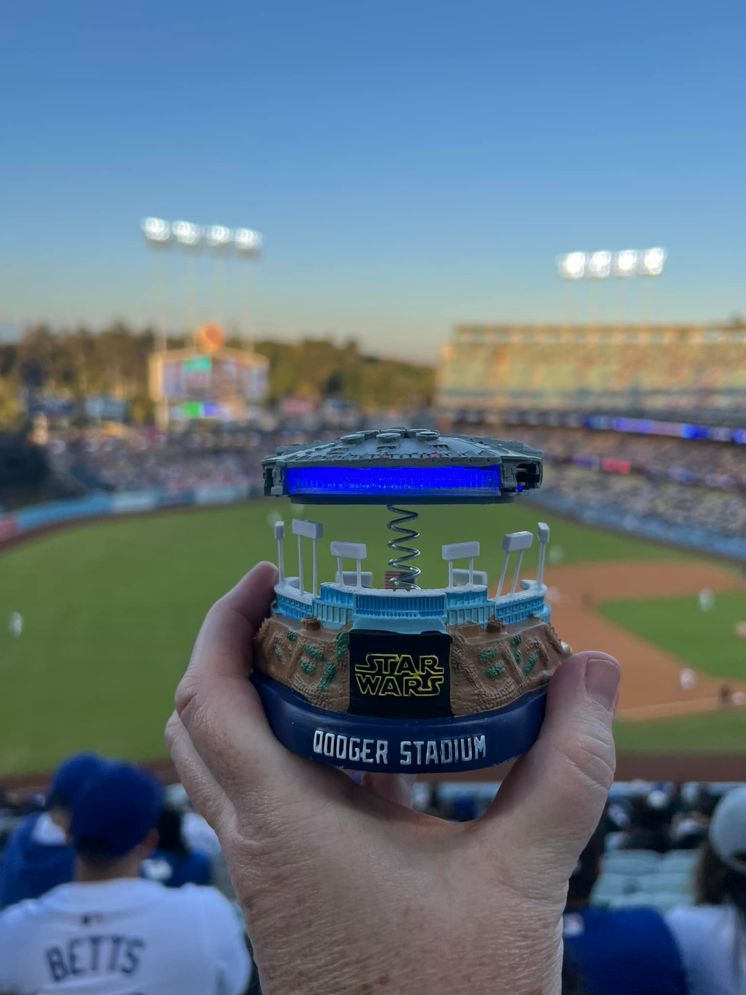 Wherever I go, he goes. Join Star Wars Night at the dodgers