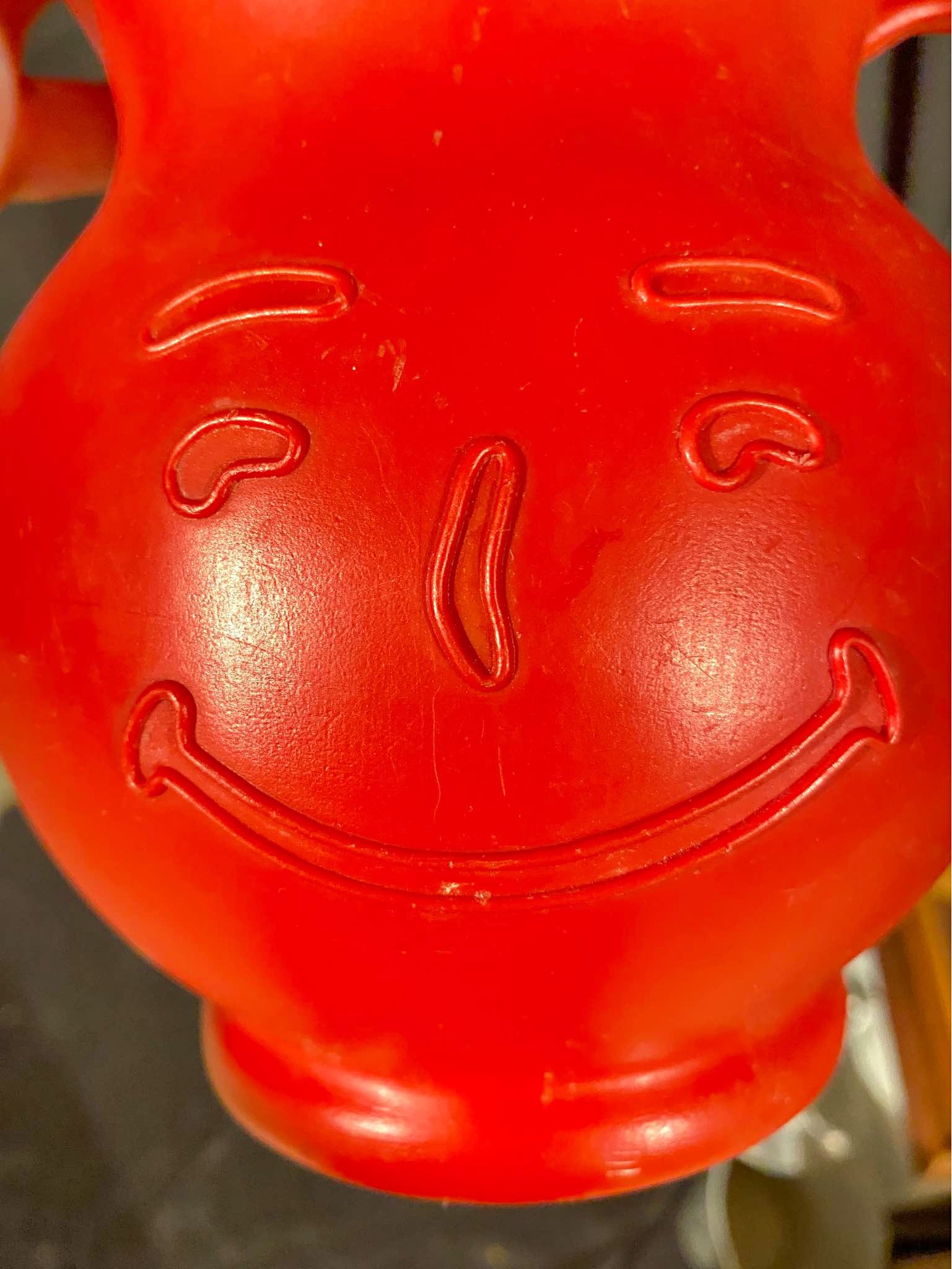 VINTAGE 80’s THE KOOL-AID MAN RED PLASTIC SMILING MR. KOOLAID PITCHER ...