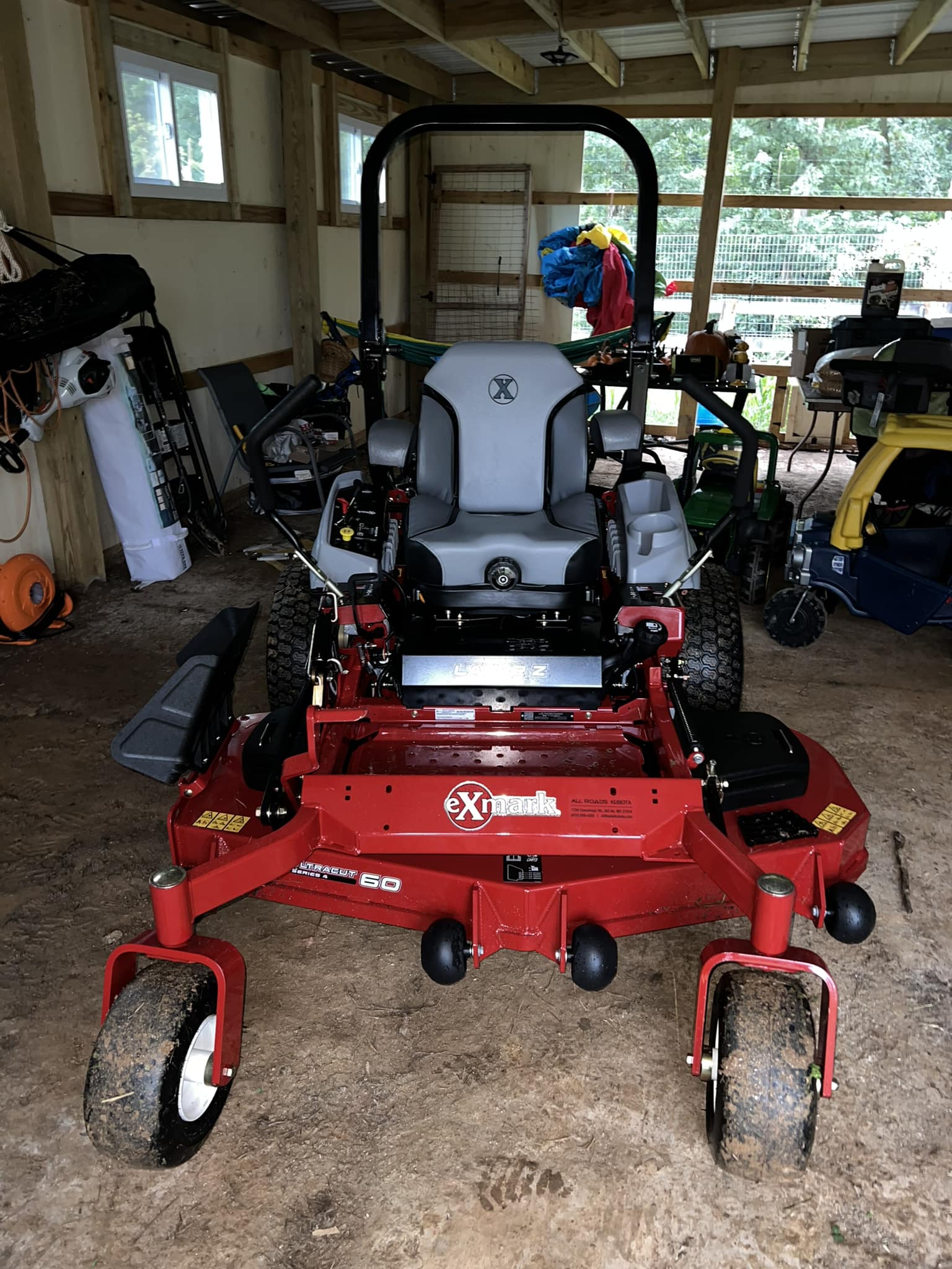 Towing a small trailer with an Exmark Lazer Z
