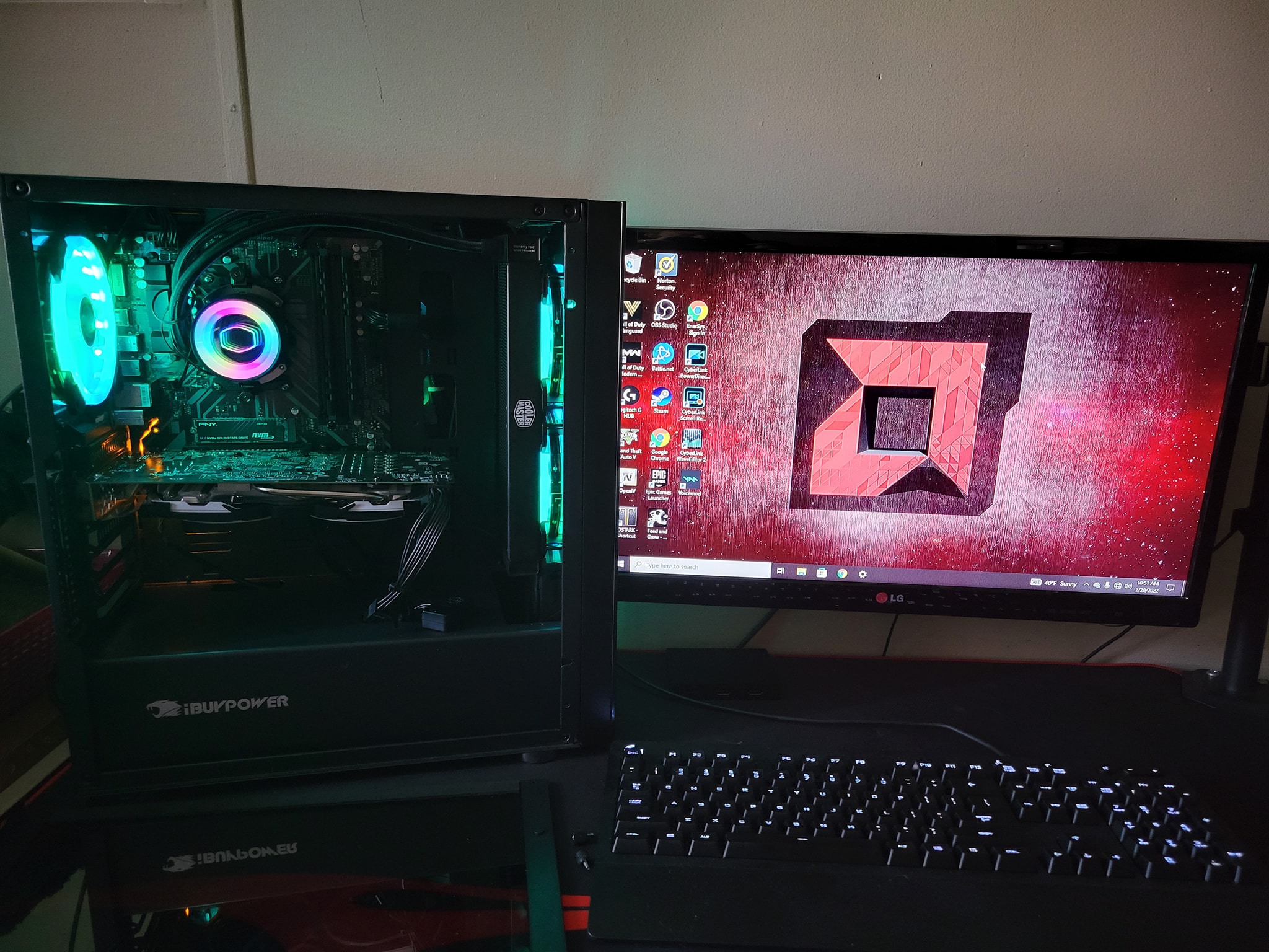 Ryzen 5 3600x Rx 6600xt 8gb 2x8 16gbs of ram Msi MPG x570 edge 
