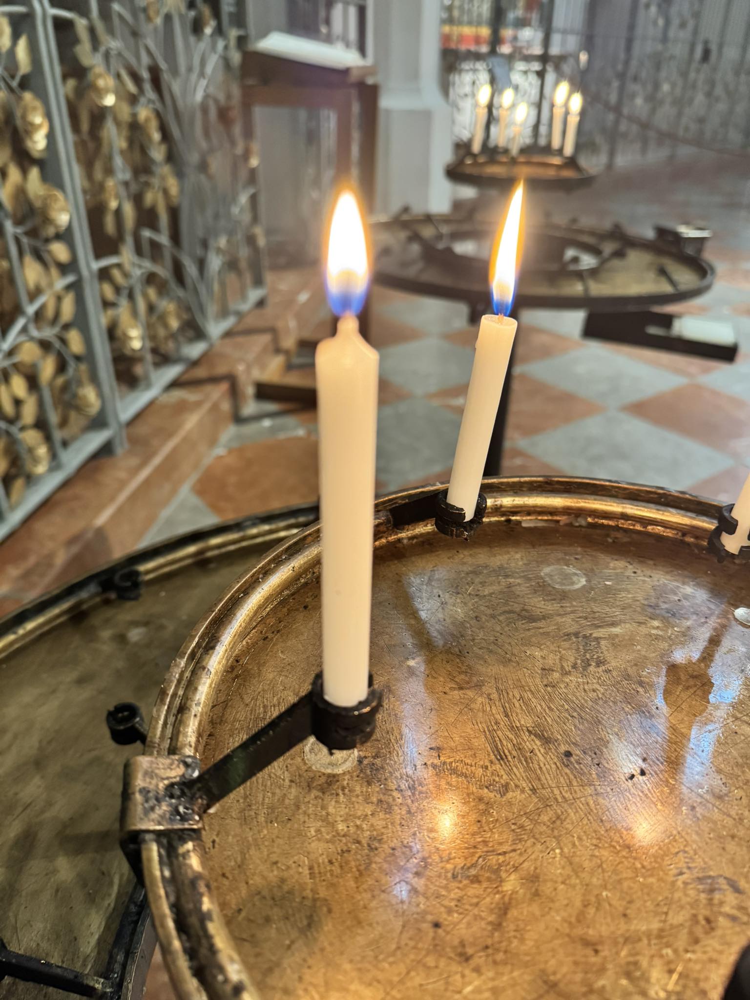 Candles lit today to remember those not with us anymore.