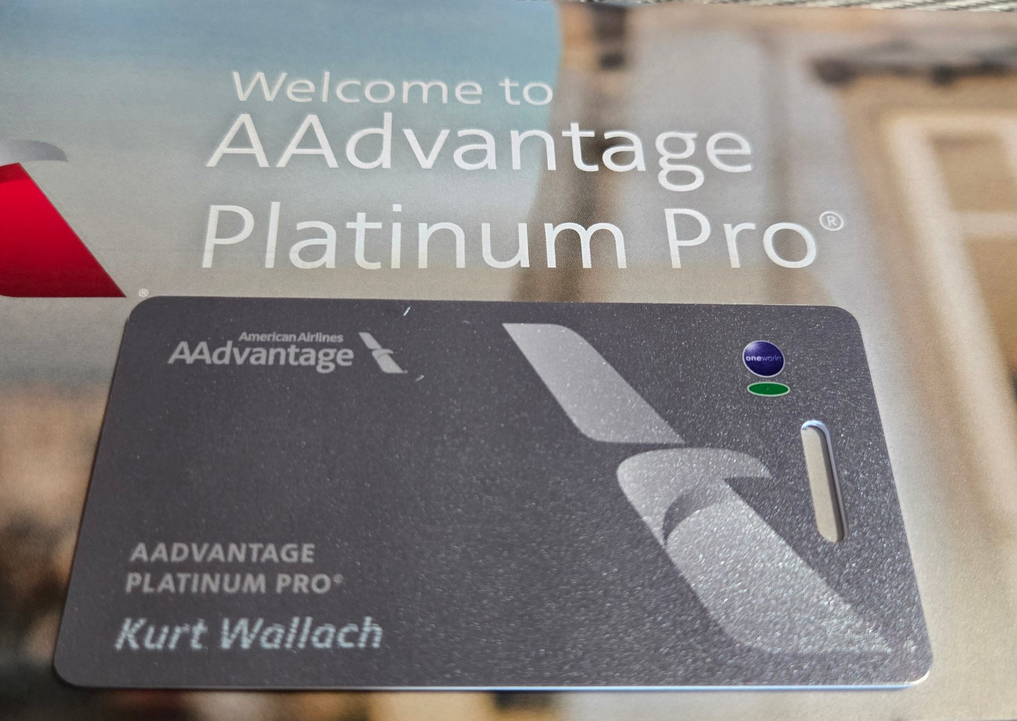 Receiving Platinum Pro Tags from American Airlines