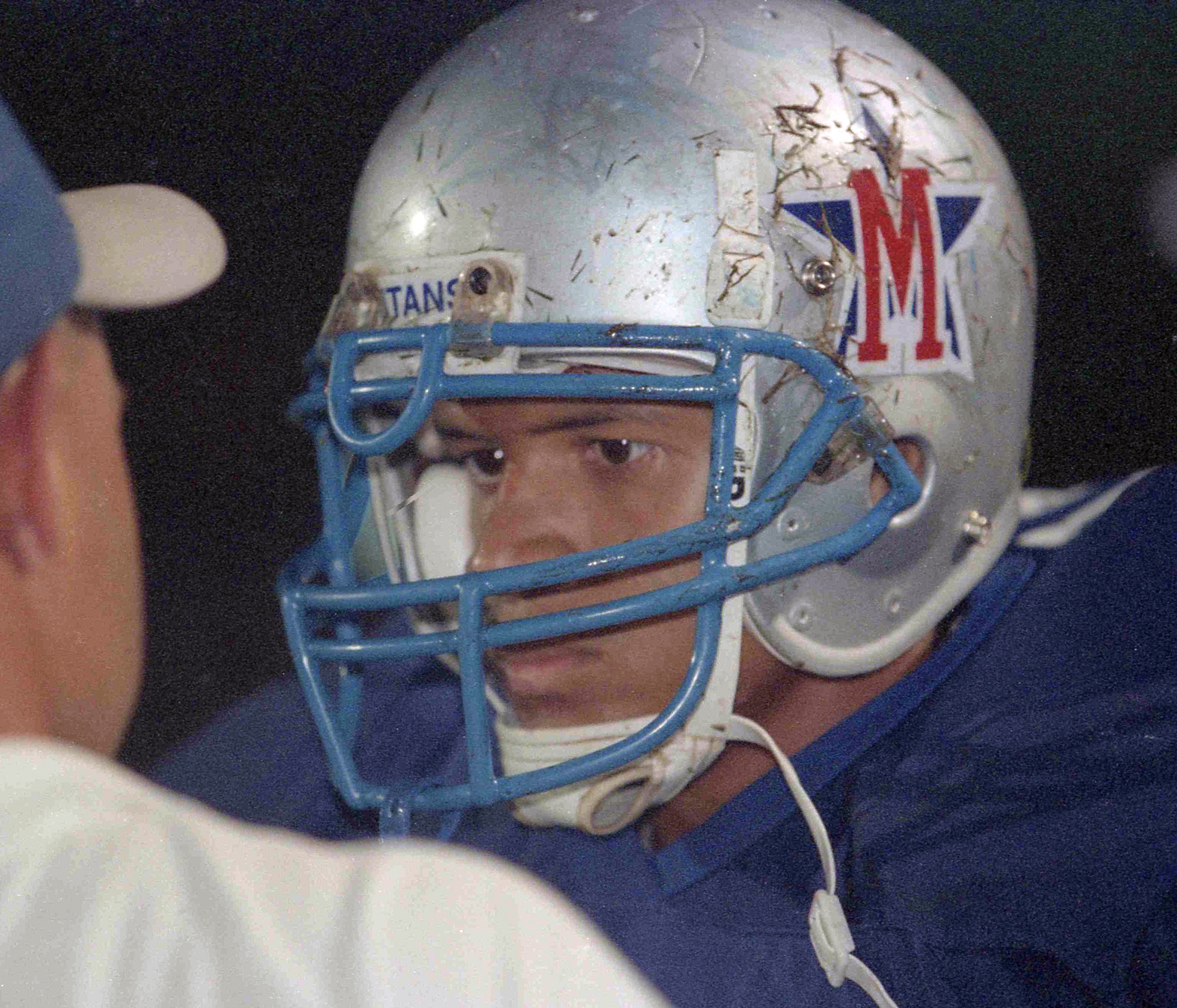 early 90s high school football helmet New Haven Chargers Game Used College ### – Stuck In The Sports 8057225 Greensburg-Salem 90's High School Mini