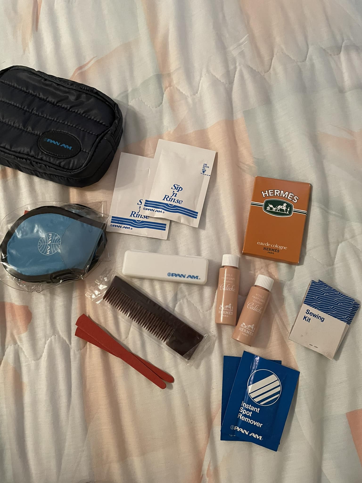 Vintage Pan Am first class personal care kit found