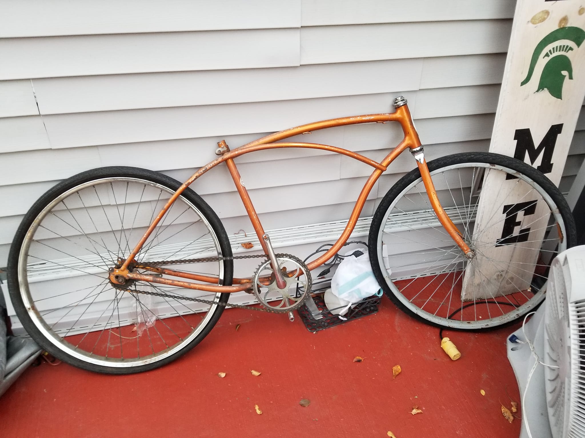 Converting 1966 Panther into adult-size Stingray bike