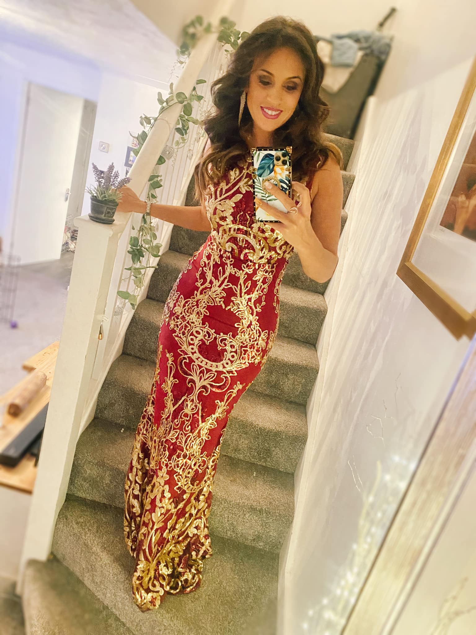 I rarely wear a dressy dress twice but I make an exception for this one! My Godiva dress that I wore to convention in 2019…. Can't walk in it… or eat… or