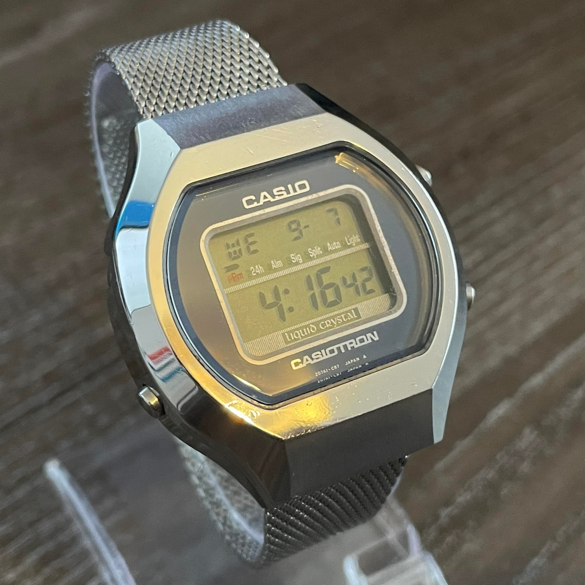 Here's my Casiotron TRN-01M (1990's). The photo on the left is