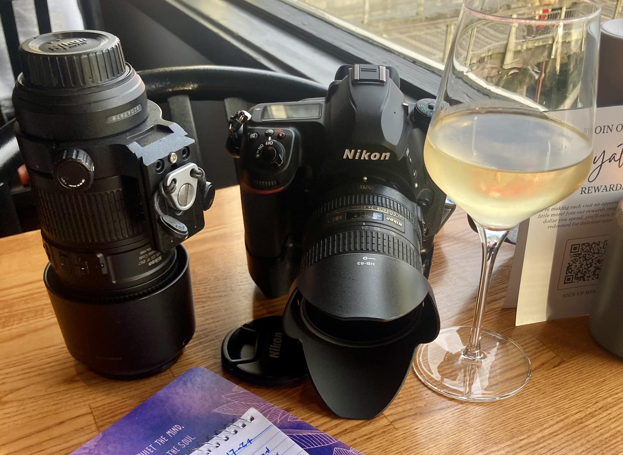 Nikon D750 camera with Nikkor 24-85mm lens
