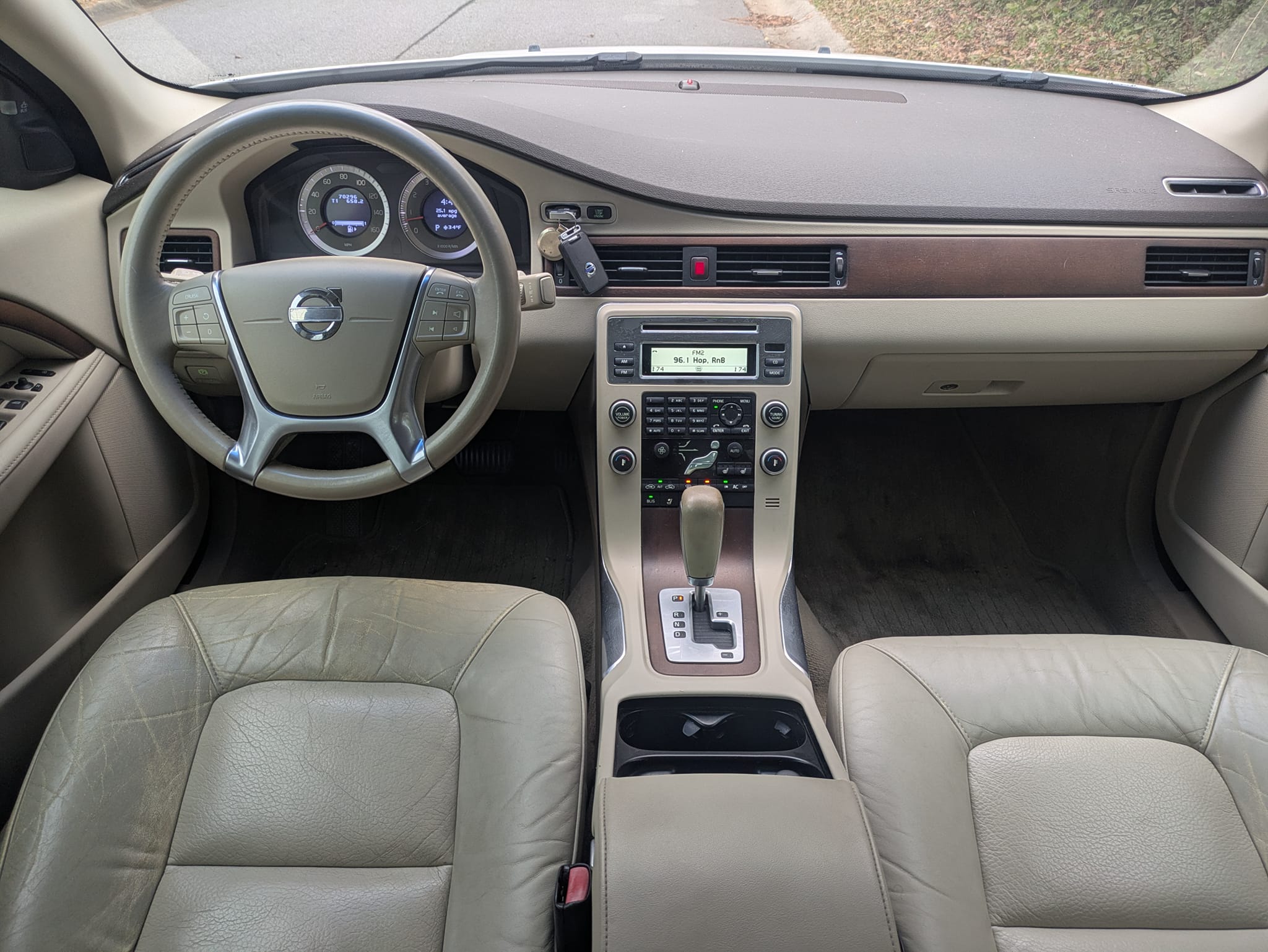 VOLVO S 80 Schalt- Und Handbremsmanschette Aus Grauem Leder