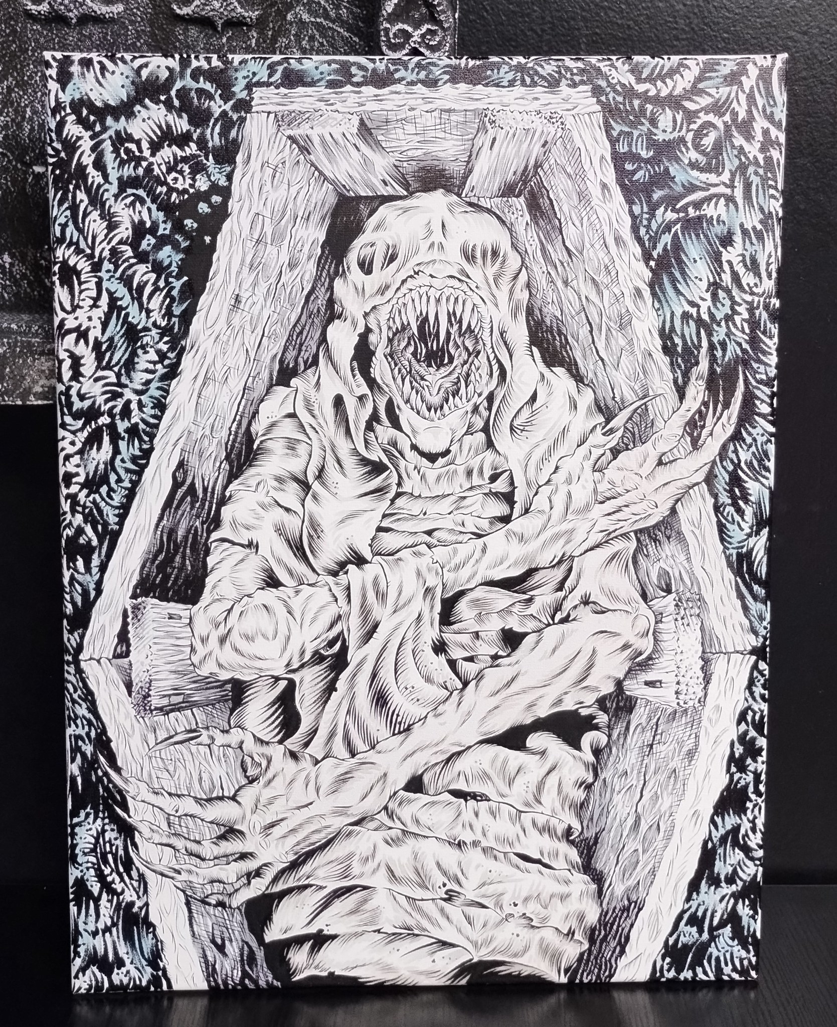 Unholy Burial” artwork created by me, I combined my photos of