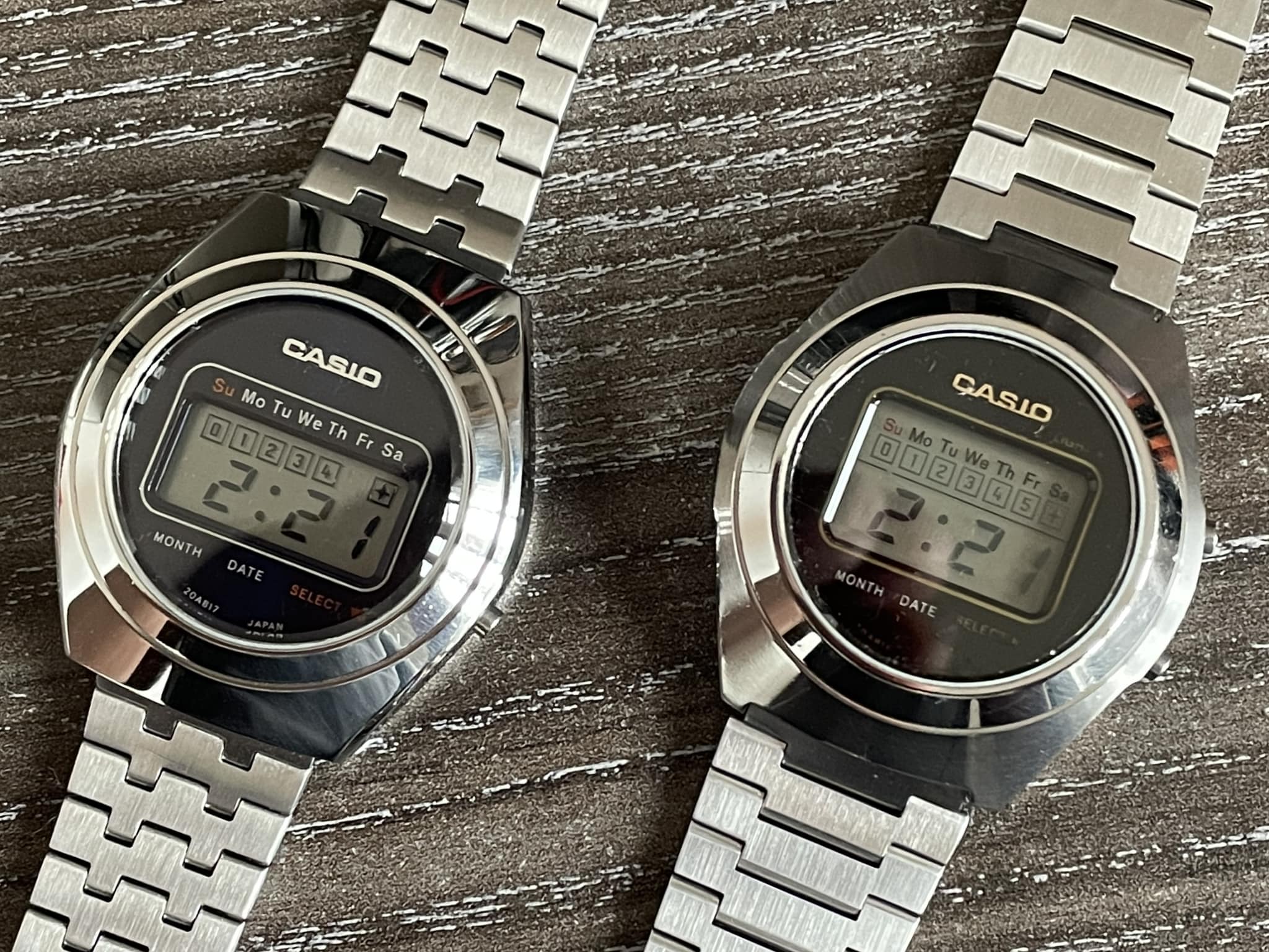 My Casiotron R-15 and R-16 on original bracelets from 1976. Both