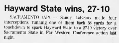 Cal State Hayward Football