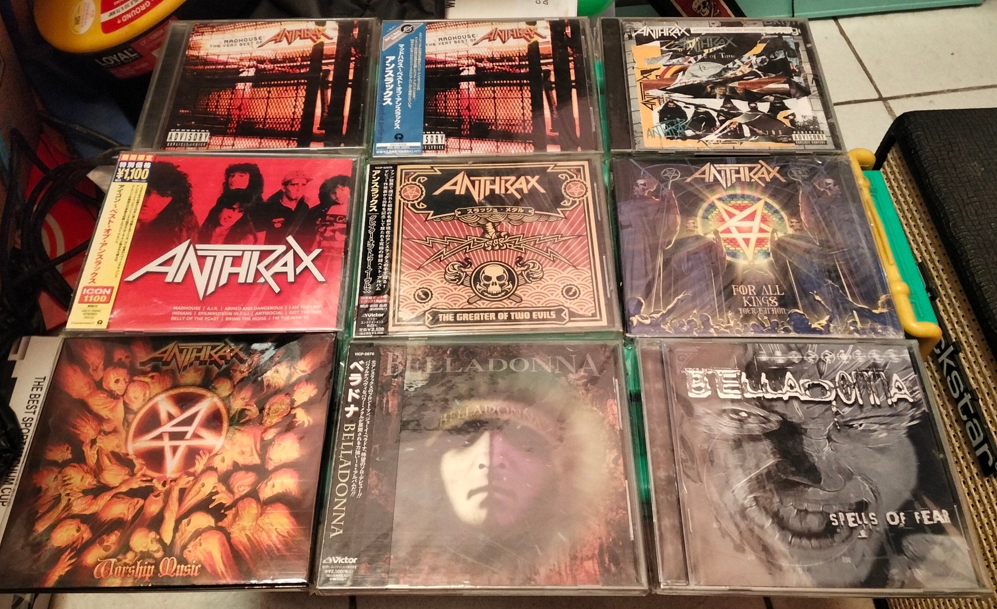 My Anthrax CD collection... Including with Belladonna 2 albums CD 
