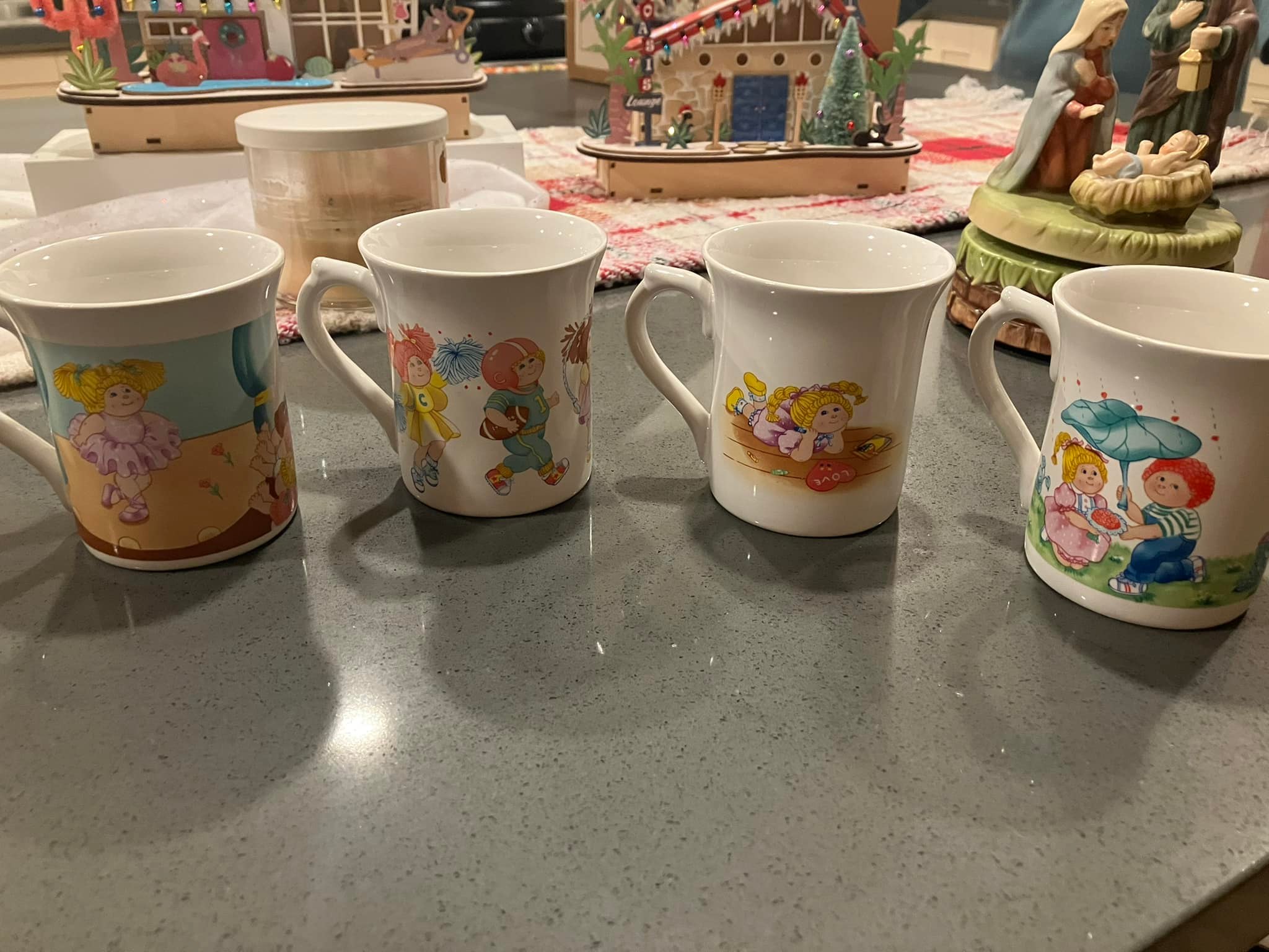 Vintage Cabbage Patch Kids mugs from the 80s and 90s