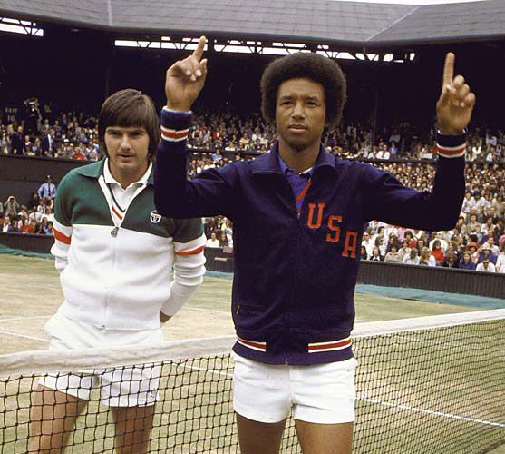Jimmy Connors and Arthur Ashe, Wimbledon 1975