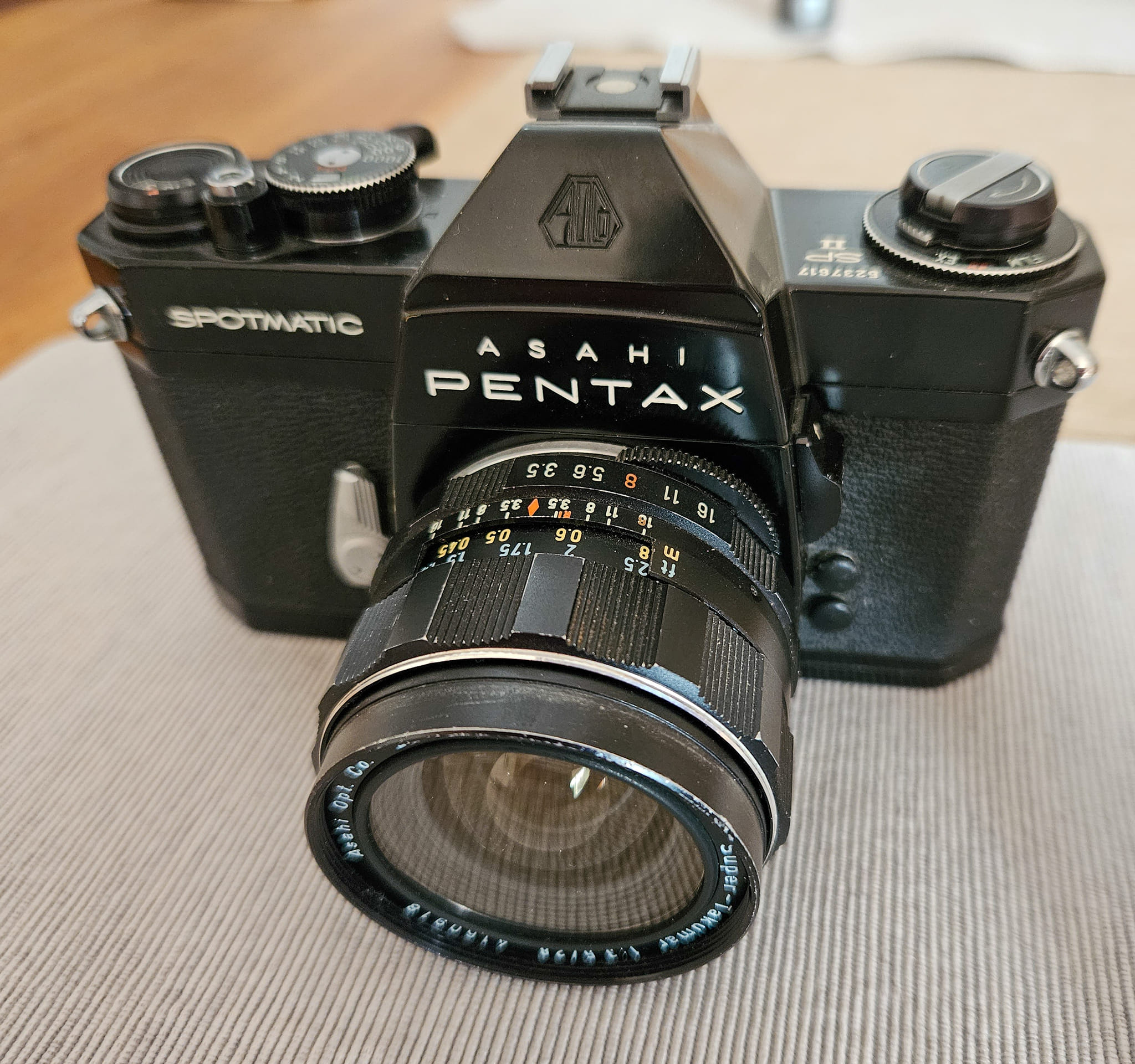 Asahi Pentax Spotmatic camera with Super-Takumar 135mm lens
