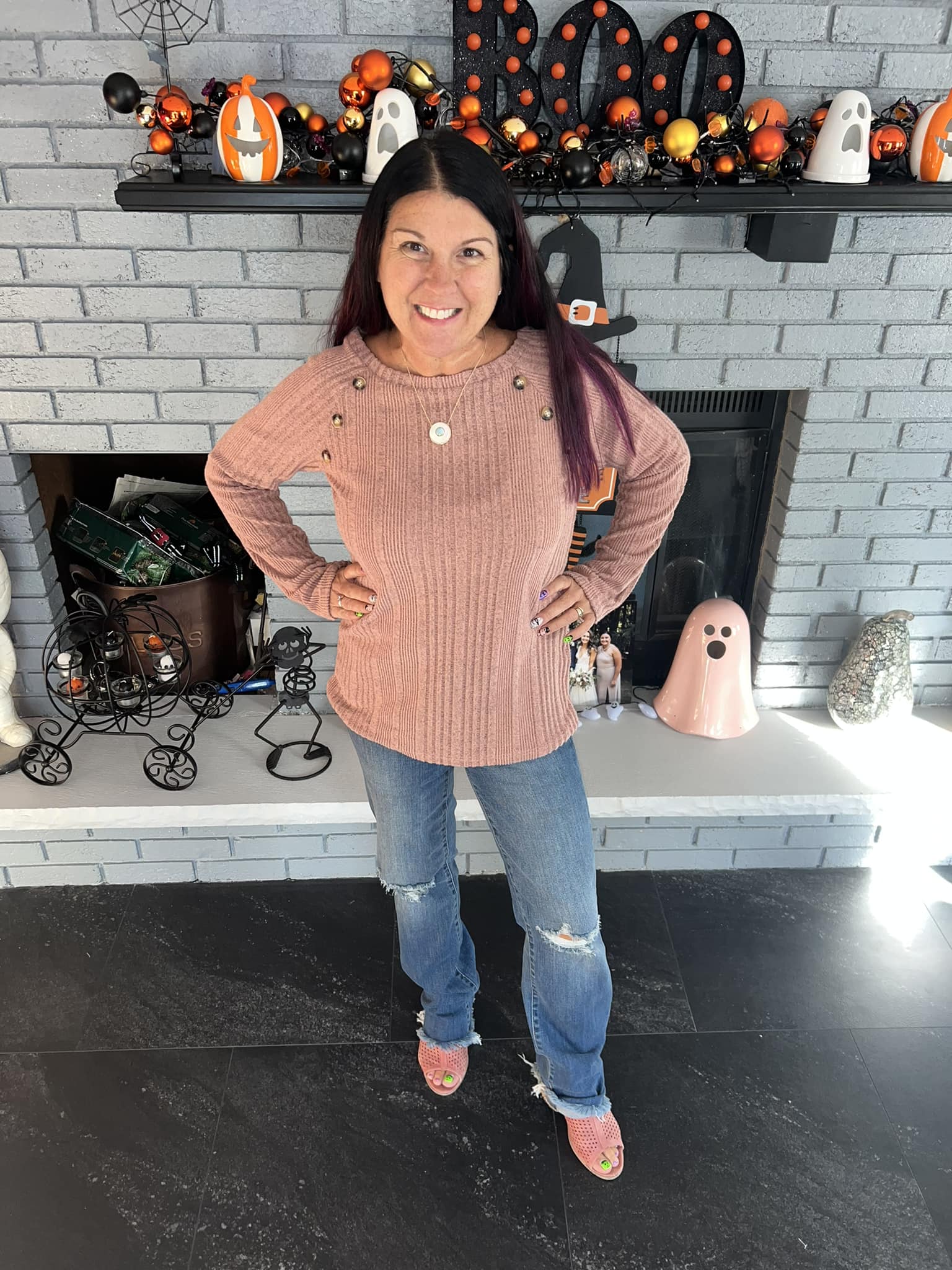 High Rise Relaxed Boot Cut Jeans and Sweatshirts for Sale