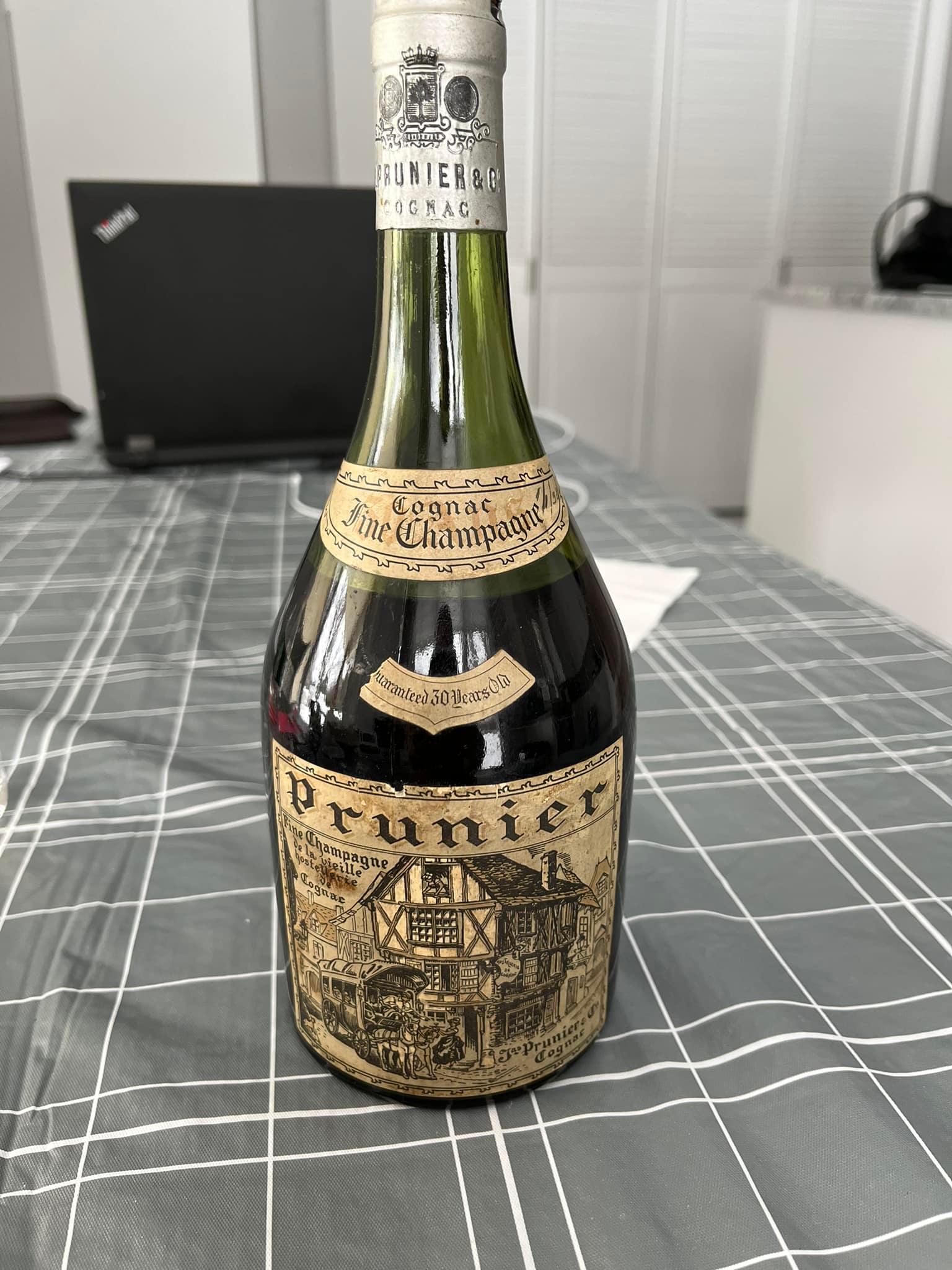 Is a 1930s Prunier cognac valuable and safe?