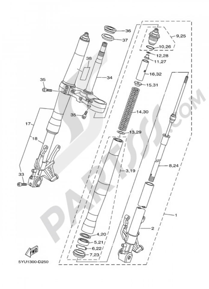 Looking for MT-01 forks for my 2006. Are '04/'05 R1 forks plug and