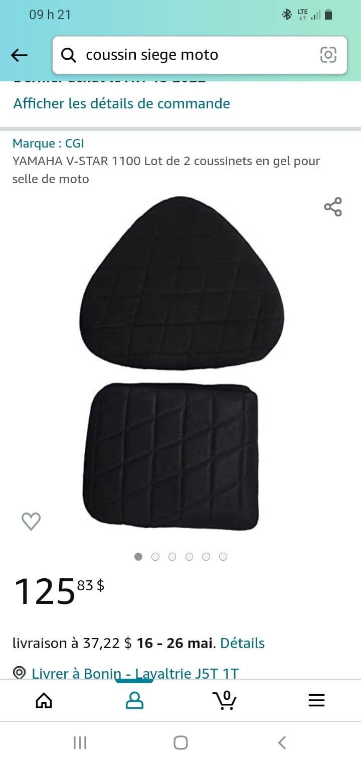 Skwoosh Coussin de siège passager en gel pour moto avec tissu en maille respirante | Fabriqué aux États-Unis