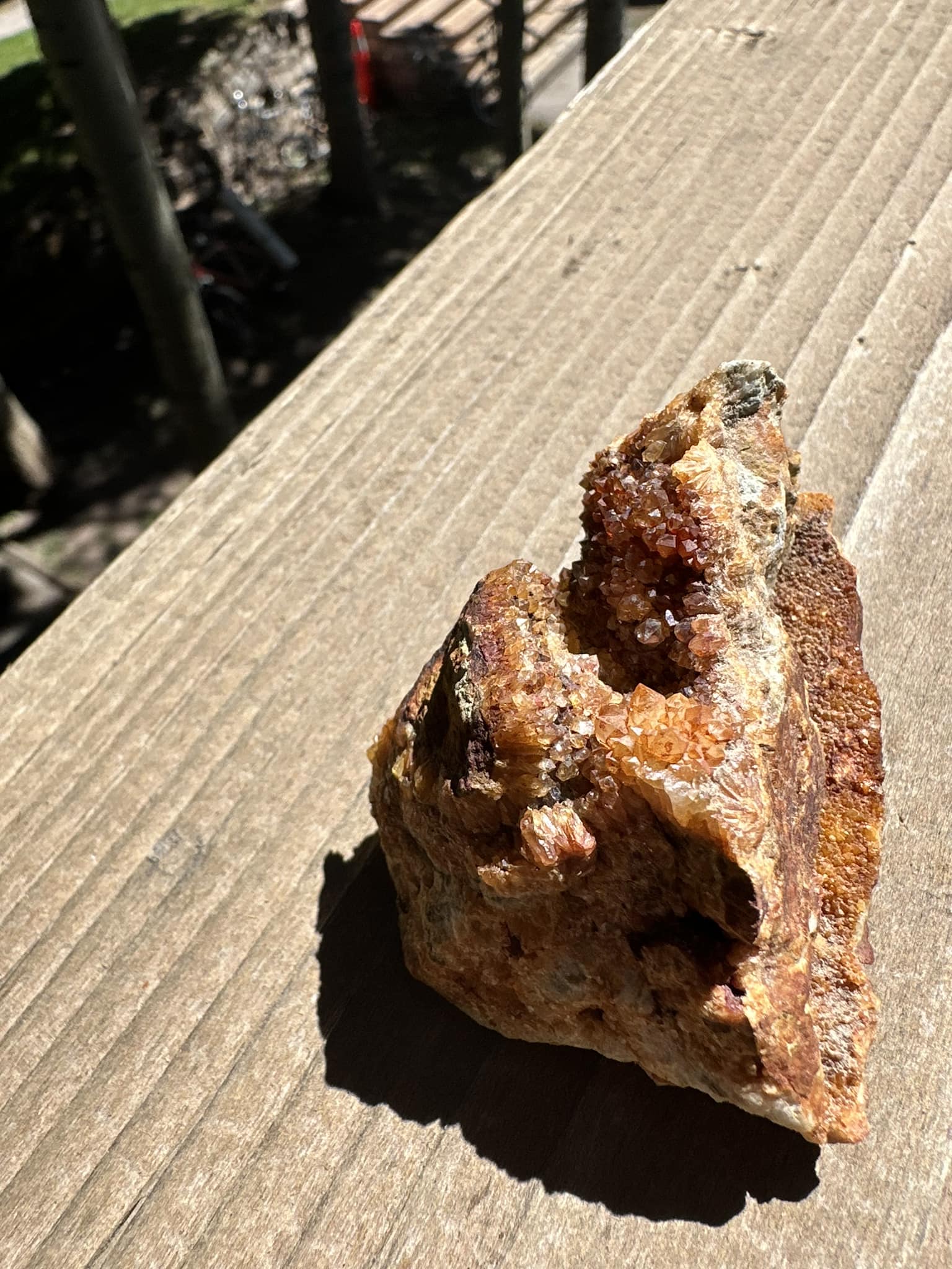 Crystals found in grey rock at Bear Creek Basin