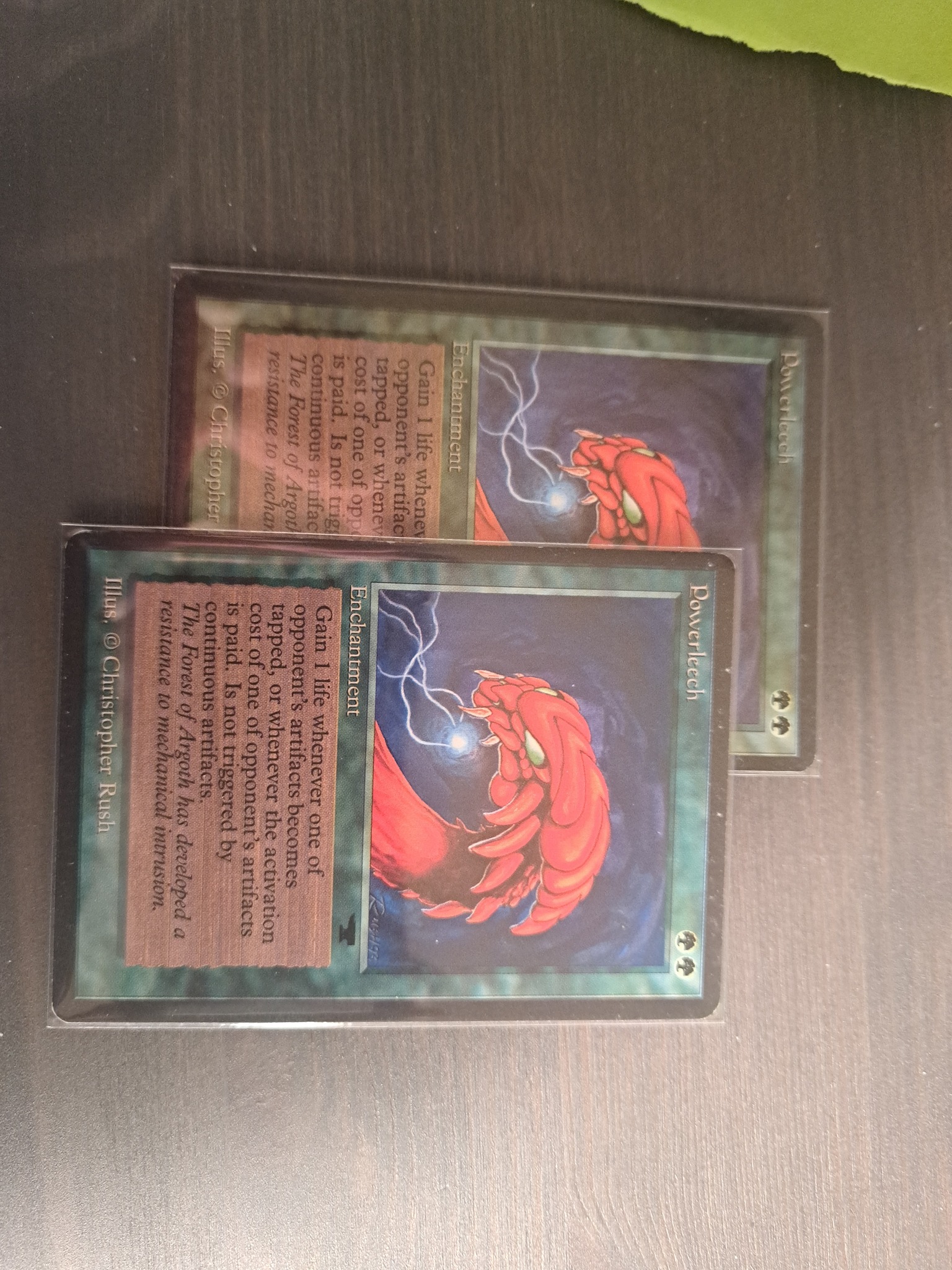 Are blueish-green Powerleeches a common miscoloring in Magic: The 