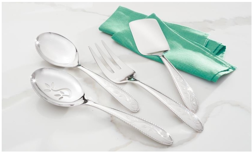Oneida Cleo 45-Piece Flatware Set - Service For 8, 18/0 Stainless Steel, Modern Two-Tone Design